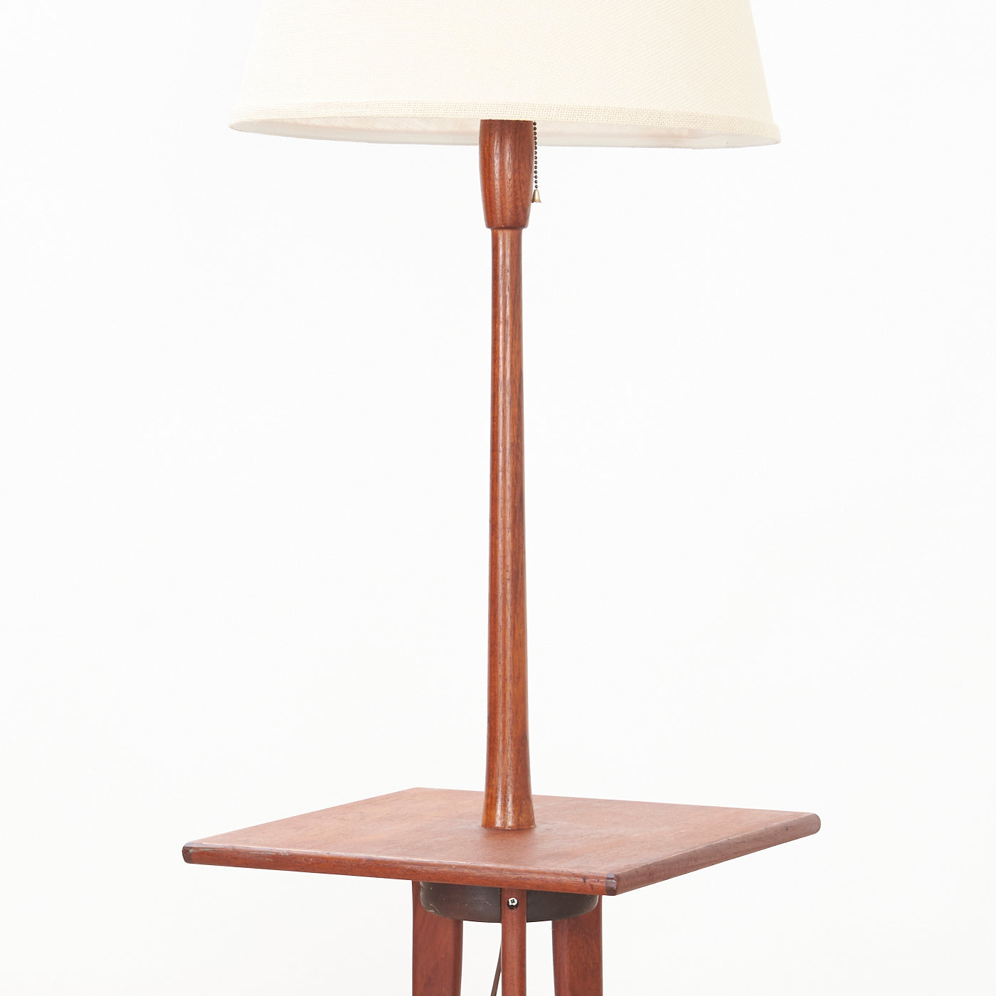 Teak Floor Lamp w/ Table