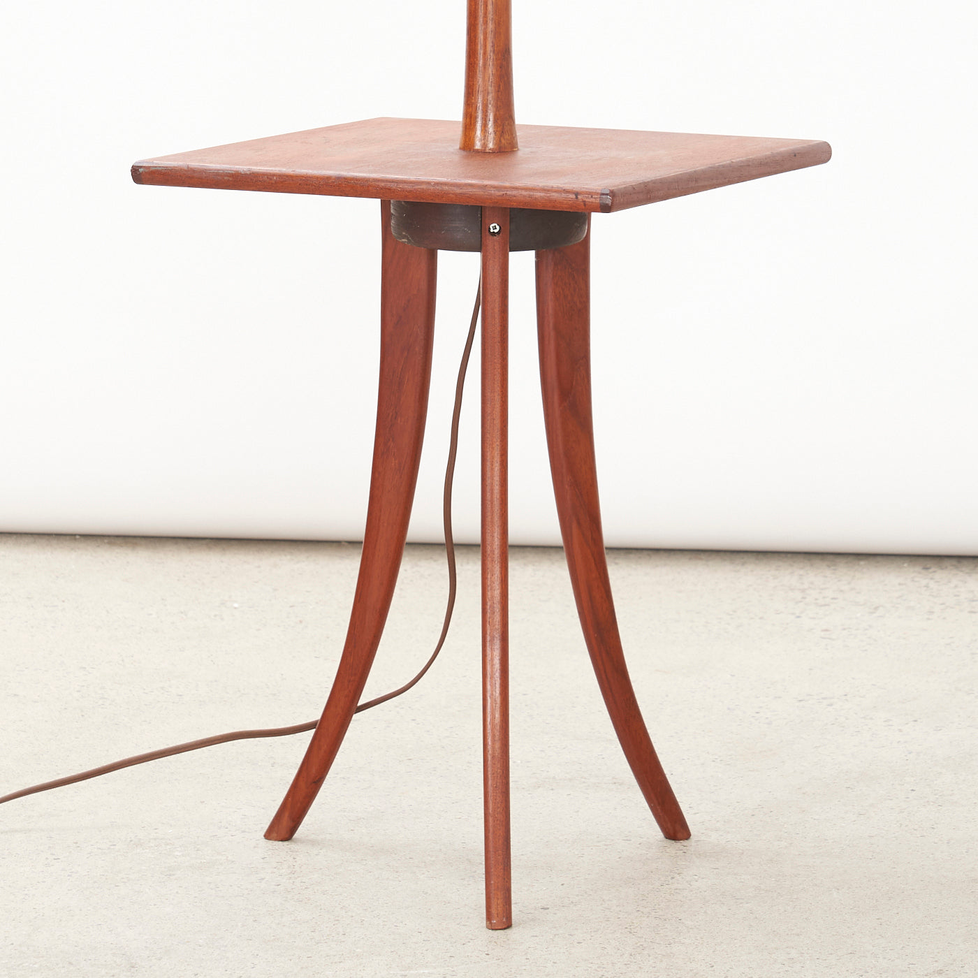 Teak Floor Lamp w/ Table