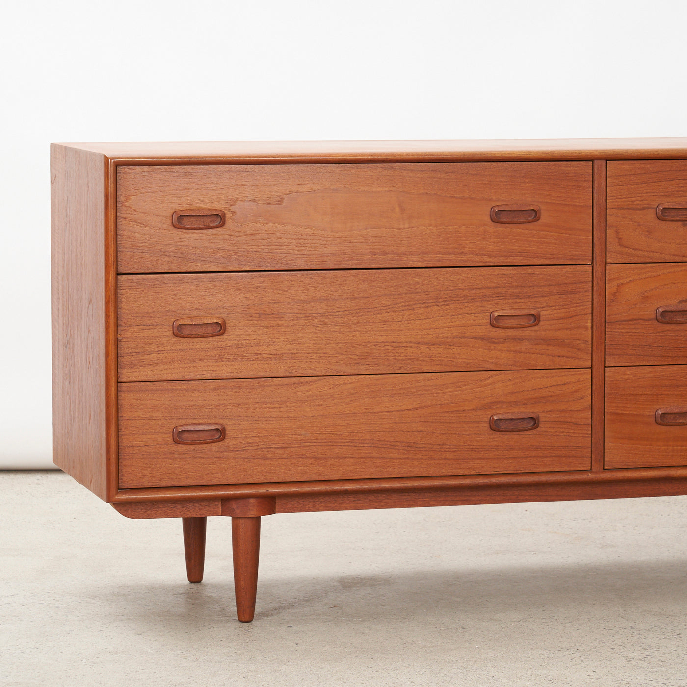 Teak 6 Drawer Dresser