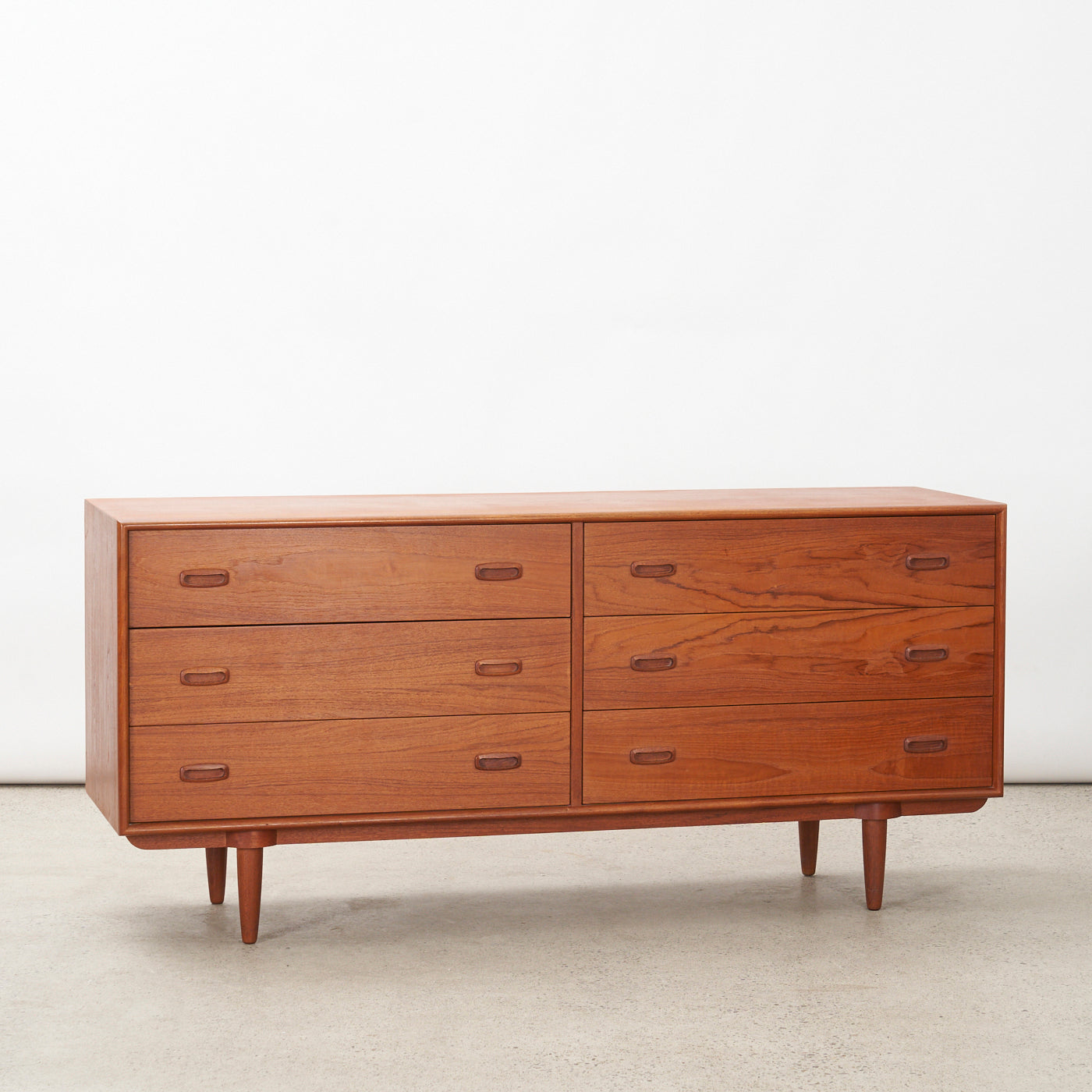 Teak 6 Drawer Dresser
