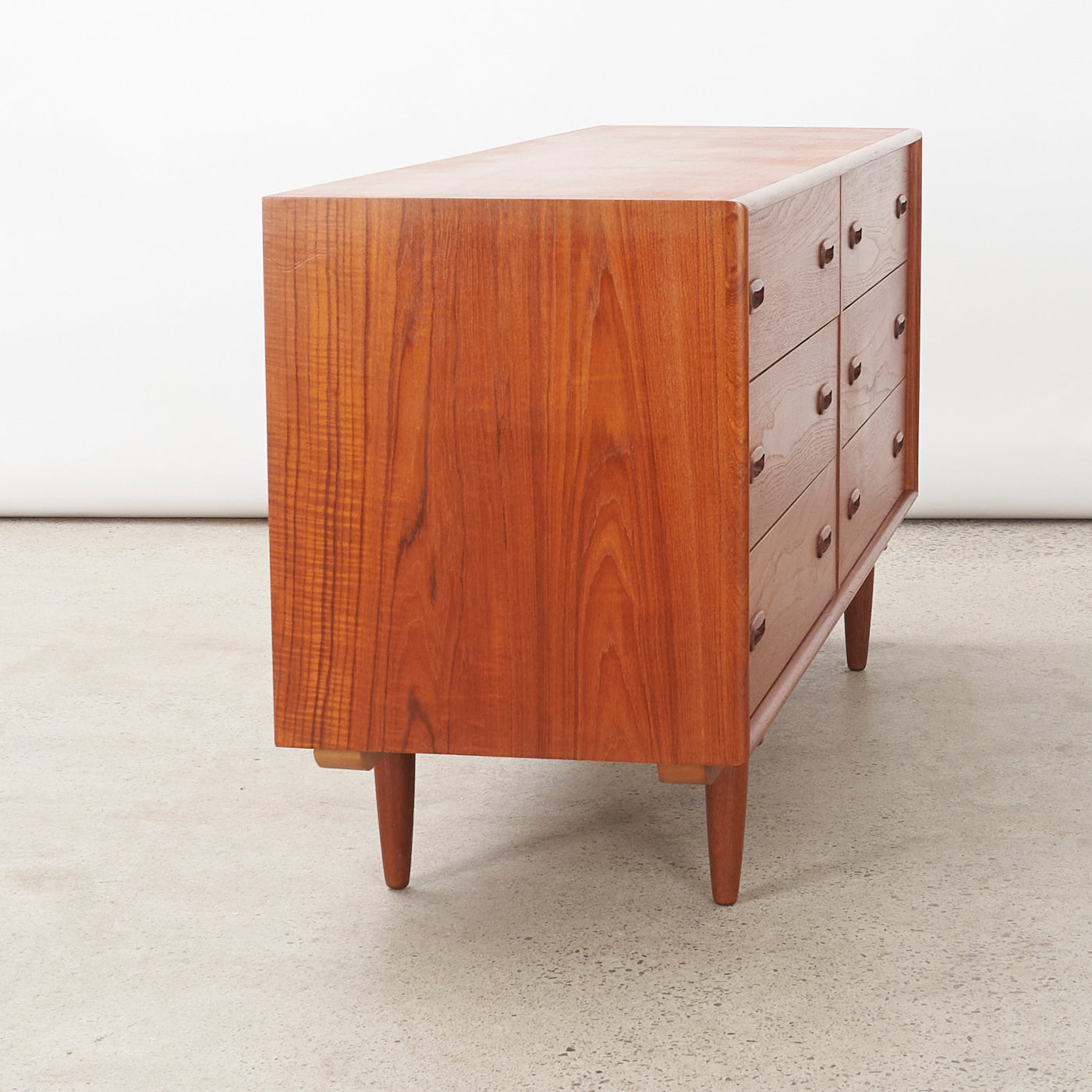 Teak 6 Drawer Dresser
