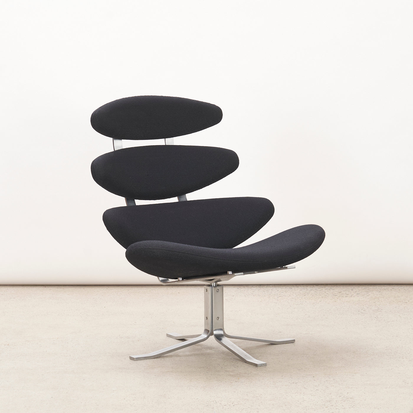 'EJ 5' aka 'Corona' Lounge Chair & Ottoman by Poul Volther for Erik Jørgensen, Denmark