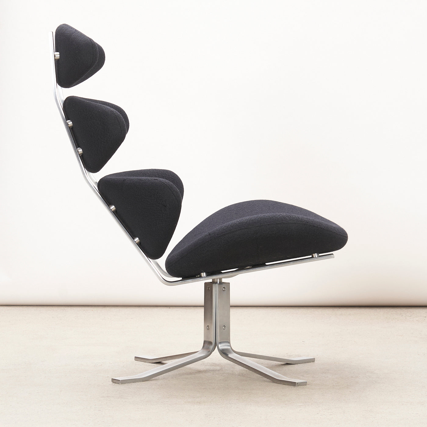 'EJ 5' aka 'Corona' Lounge Chair & Ottoman by Poul Volther for Erik Jørgensen, Denmark