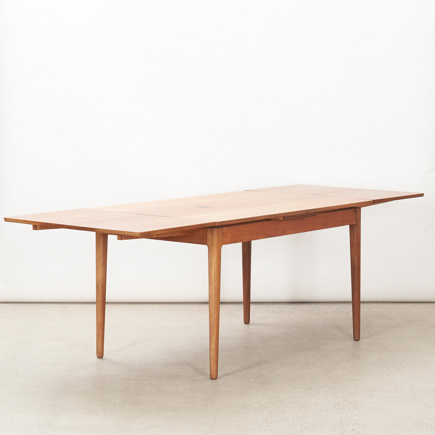Teak Draw-Leaf Dining Table