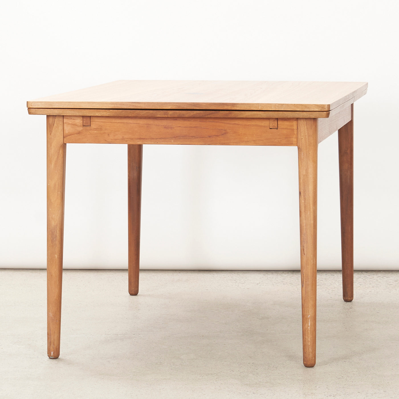 Teak Draw-Leaf Dining Table