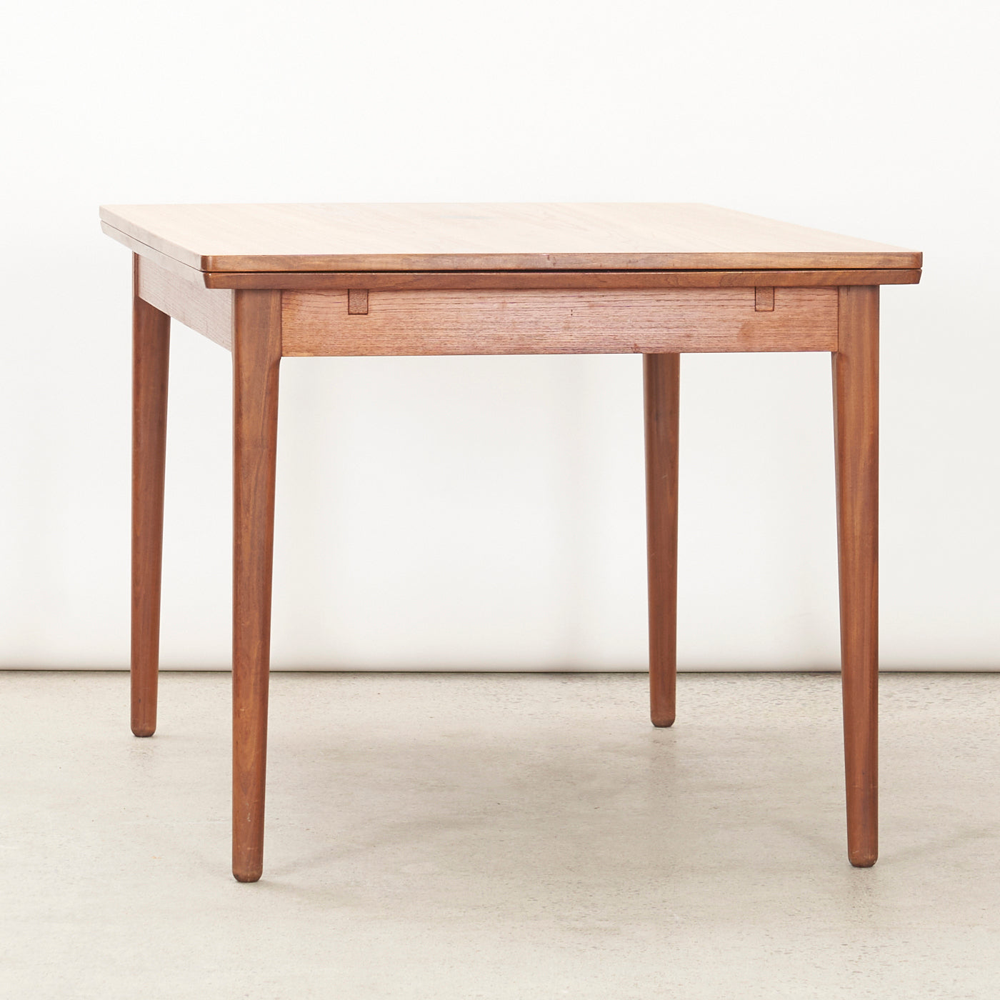 Teak Draw-Leaf Dining Table