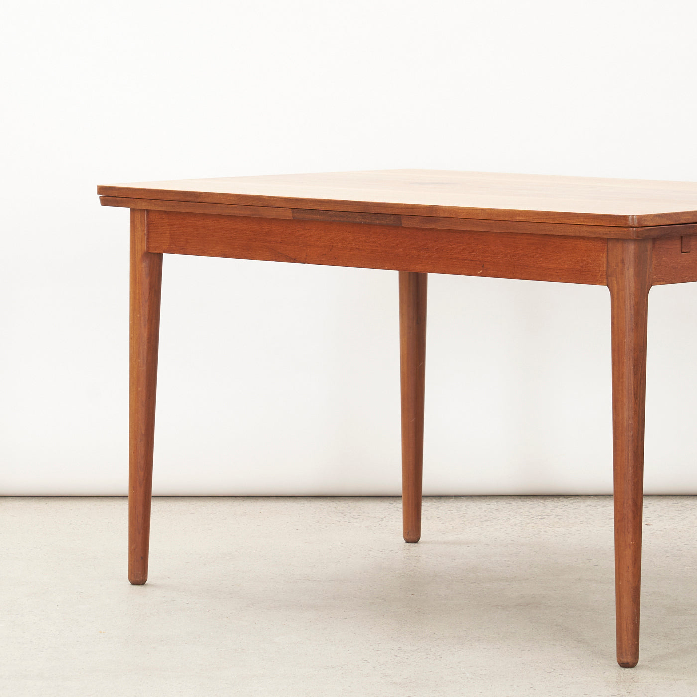 Teak Draw-Leaf Dining Table