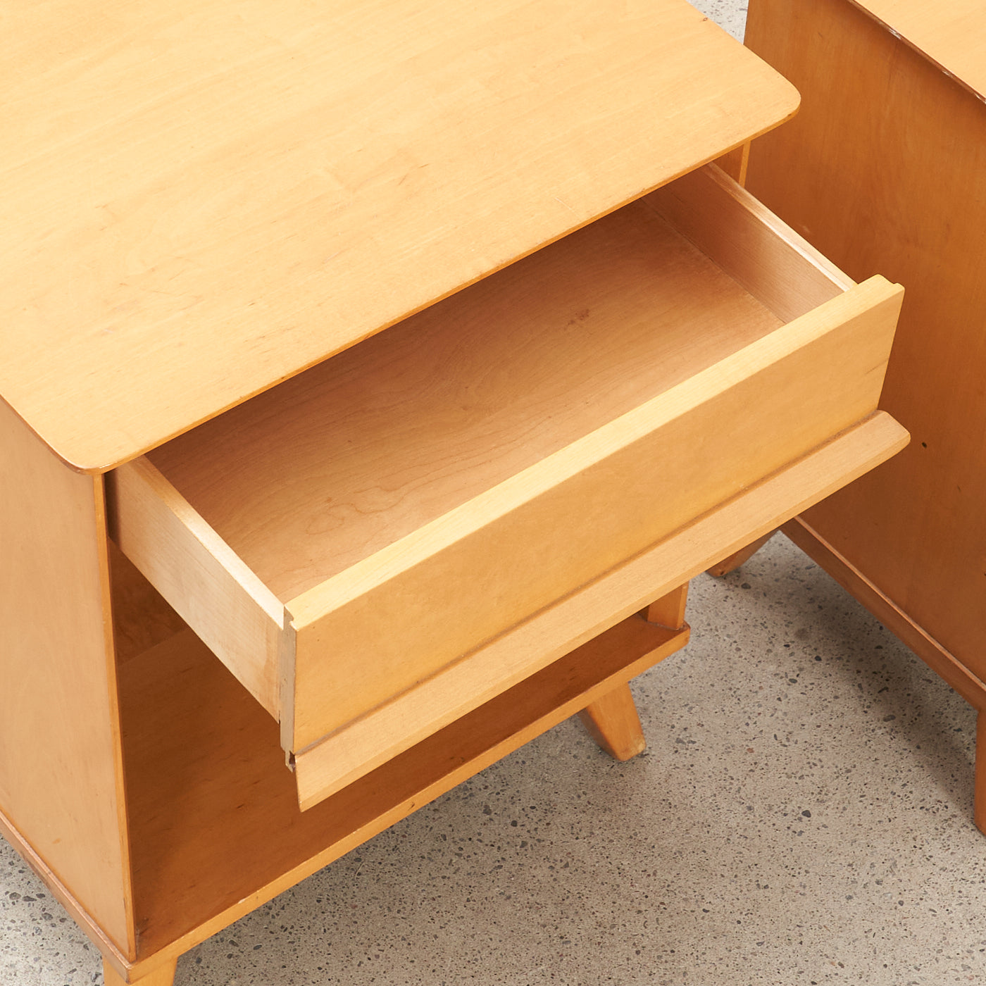 Pair of Solid Maple Nightstands
