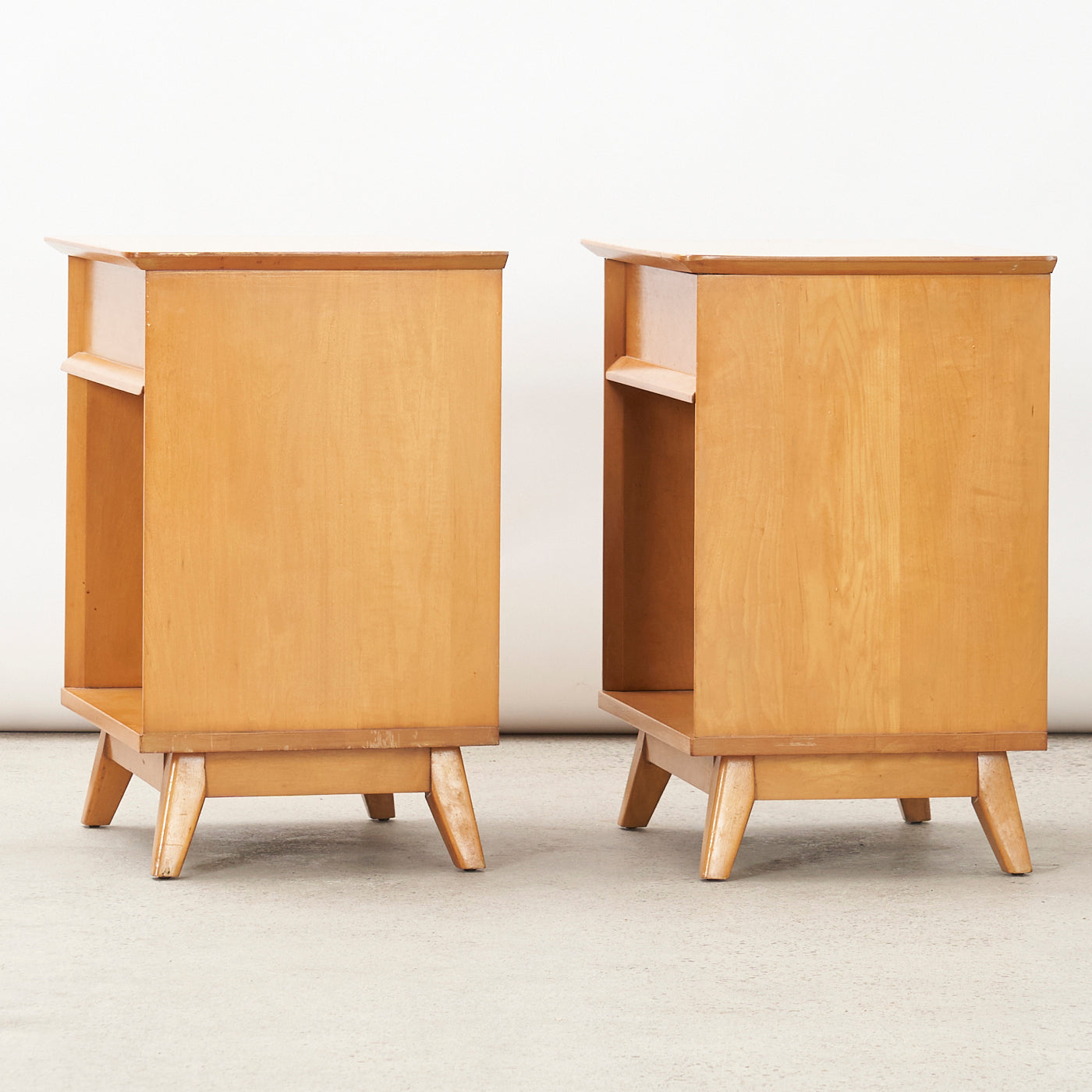 Pair of Solid Maple Nightstands