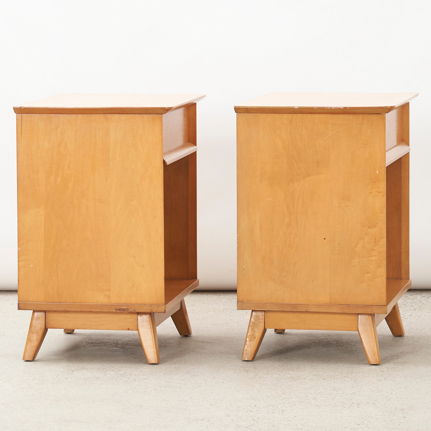Pair of Solid Maple Nightstands