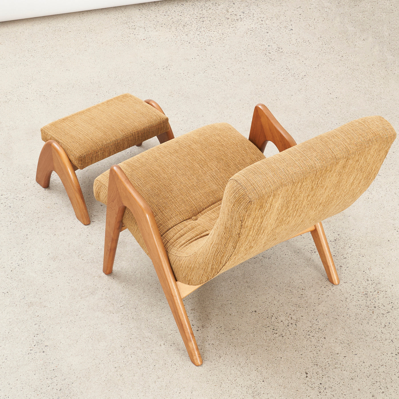 Walnut Lounge Chair & Ottoman by Adrian Pearsall
