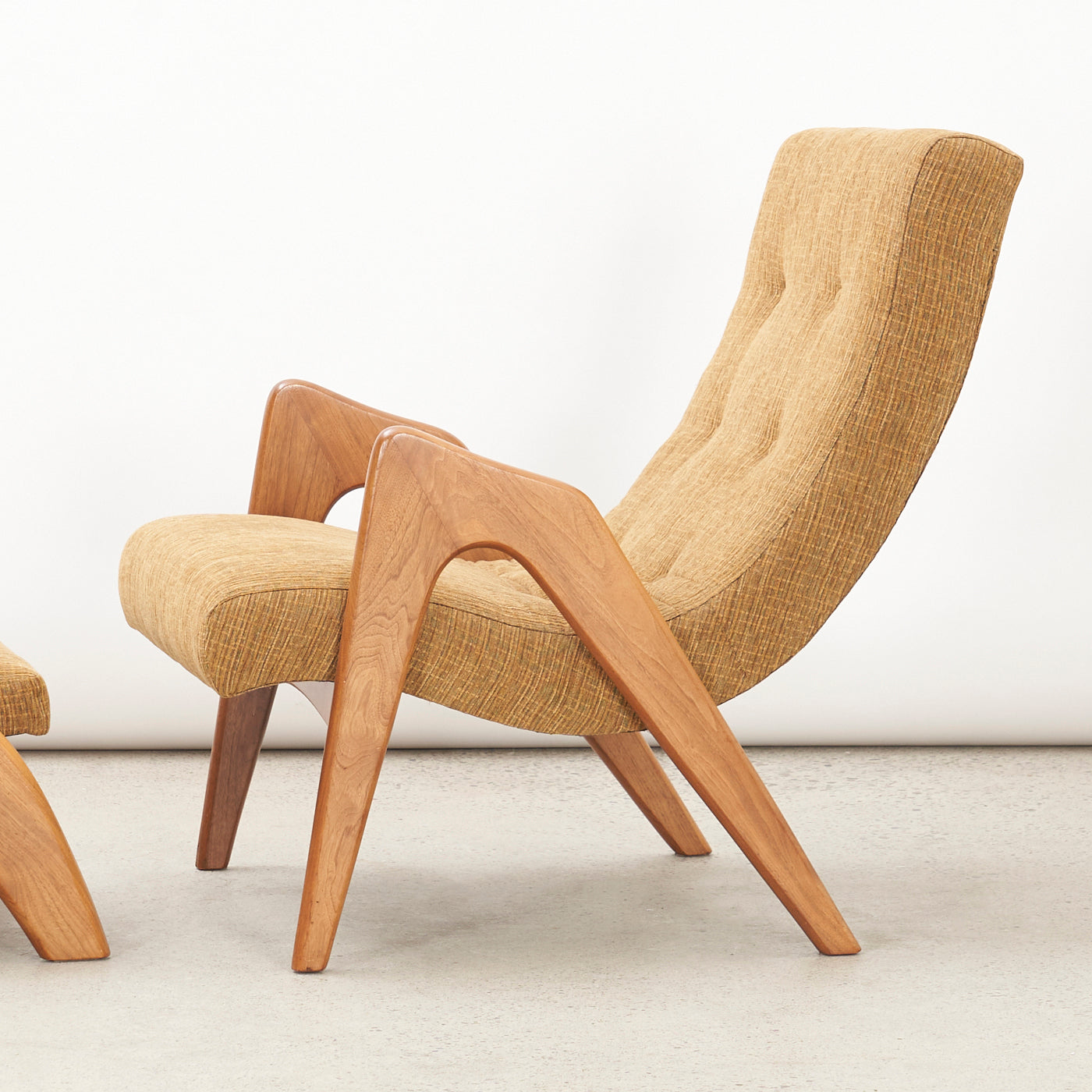 Walnut Lounge Chair & Ottoman by Adrian Pearsall