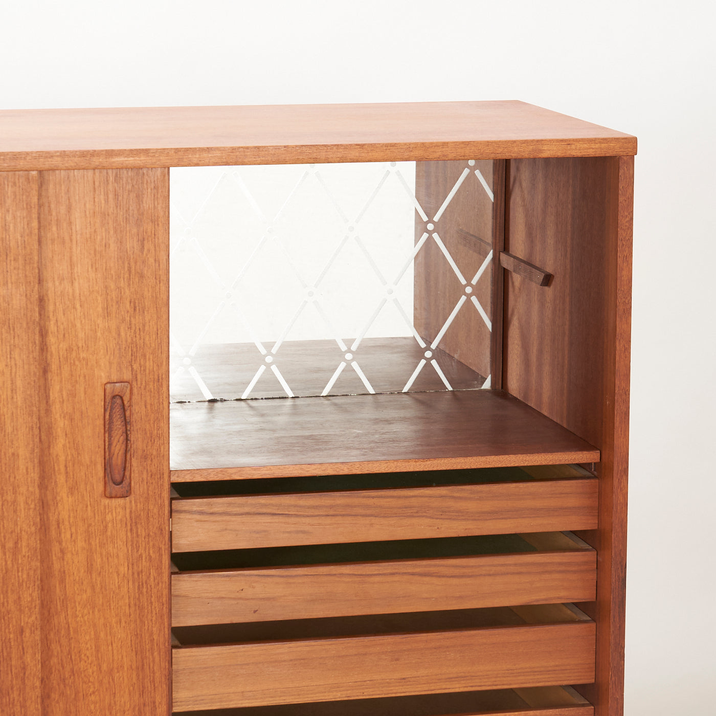 Compact Teak Highboard, Denmark