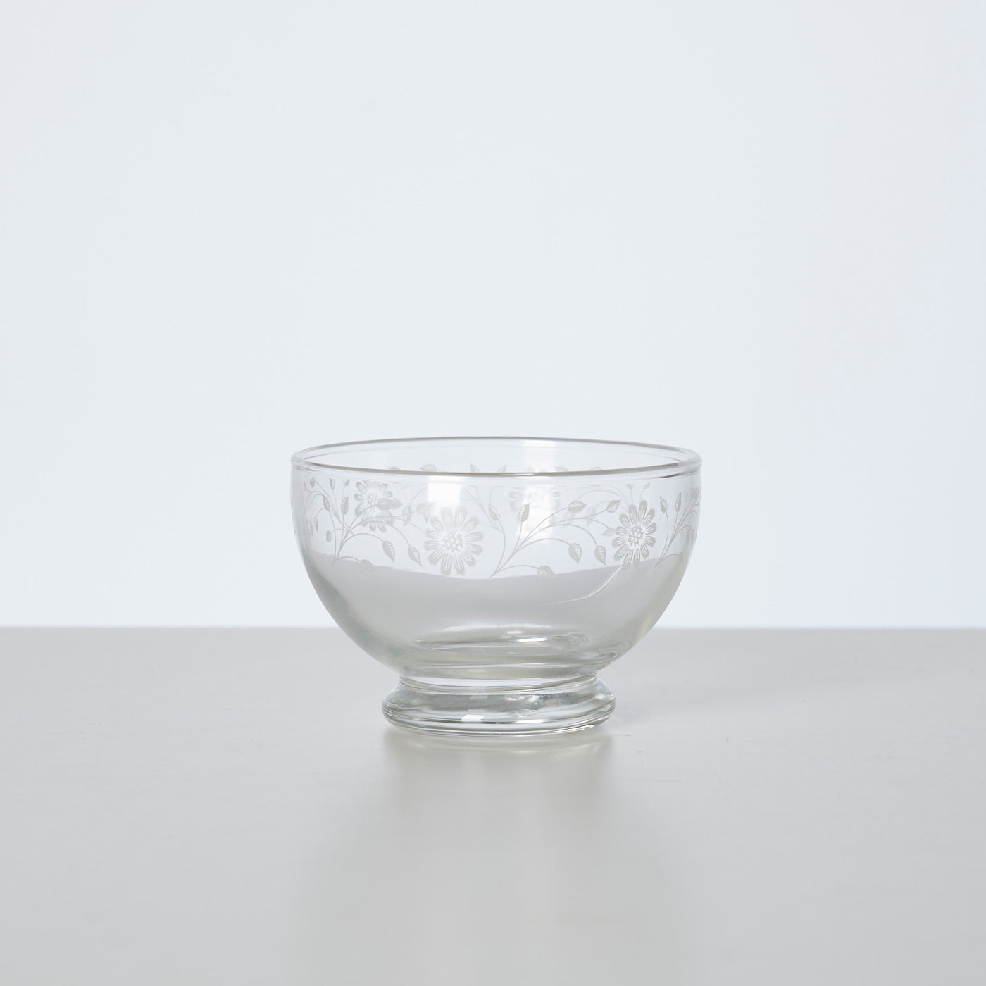 Set of 8 Etched Glass Bowls