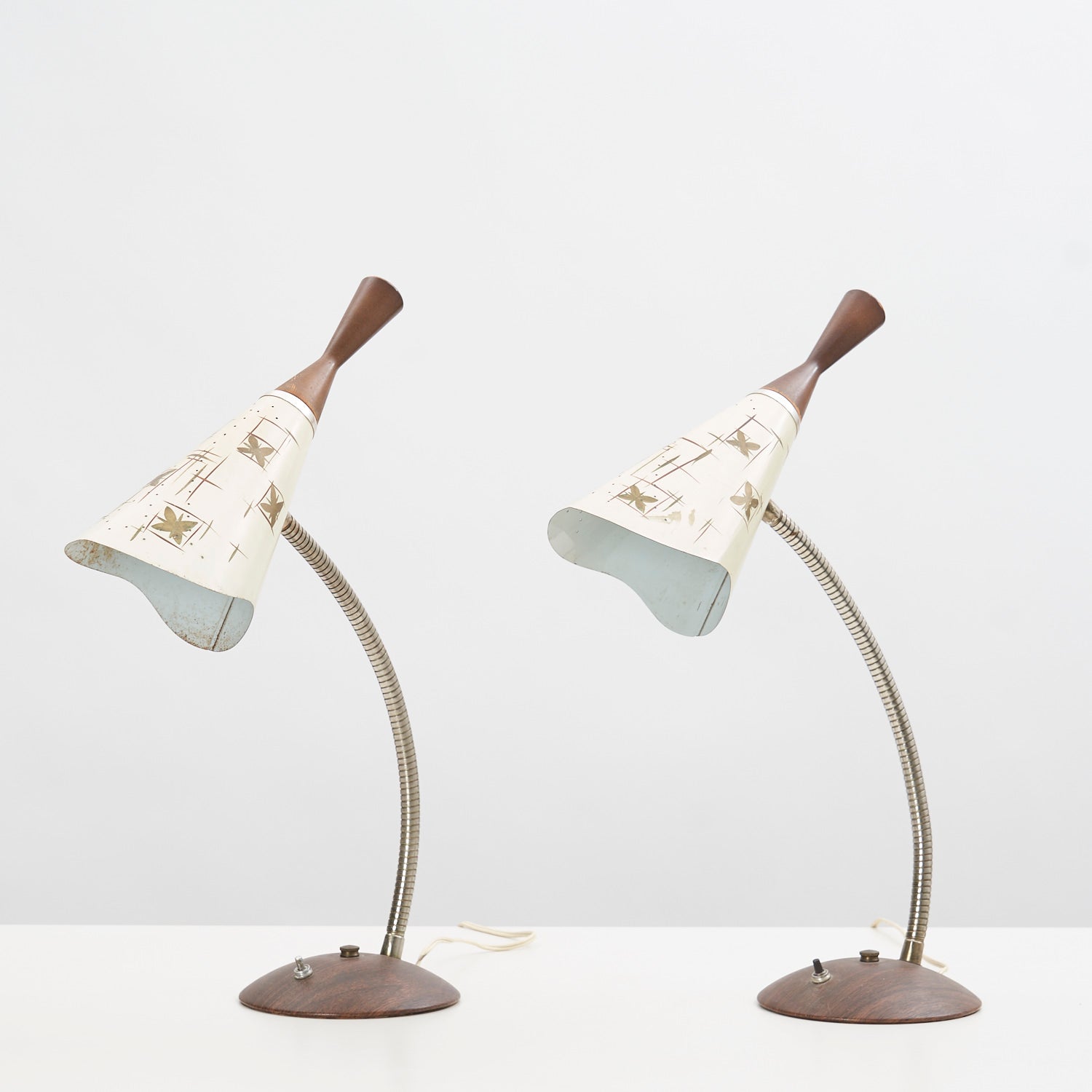Pair of Vintage Gooseneck Lamps