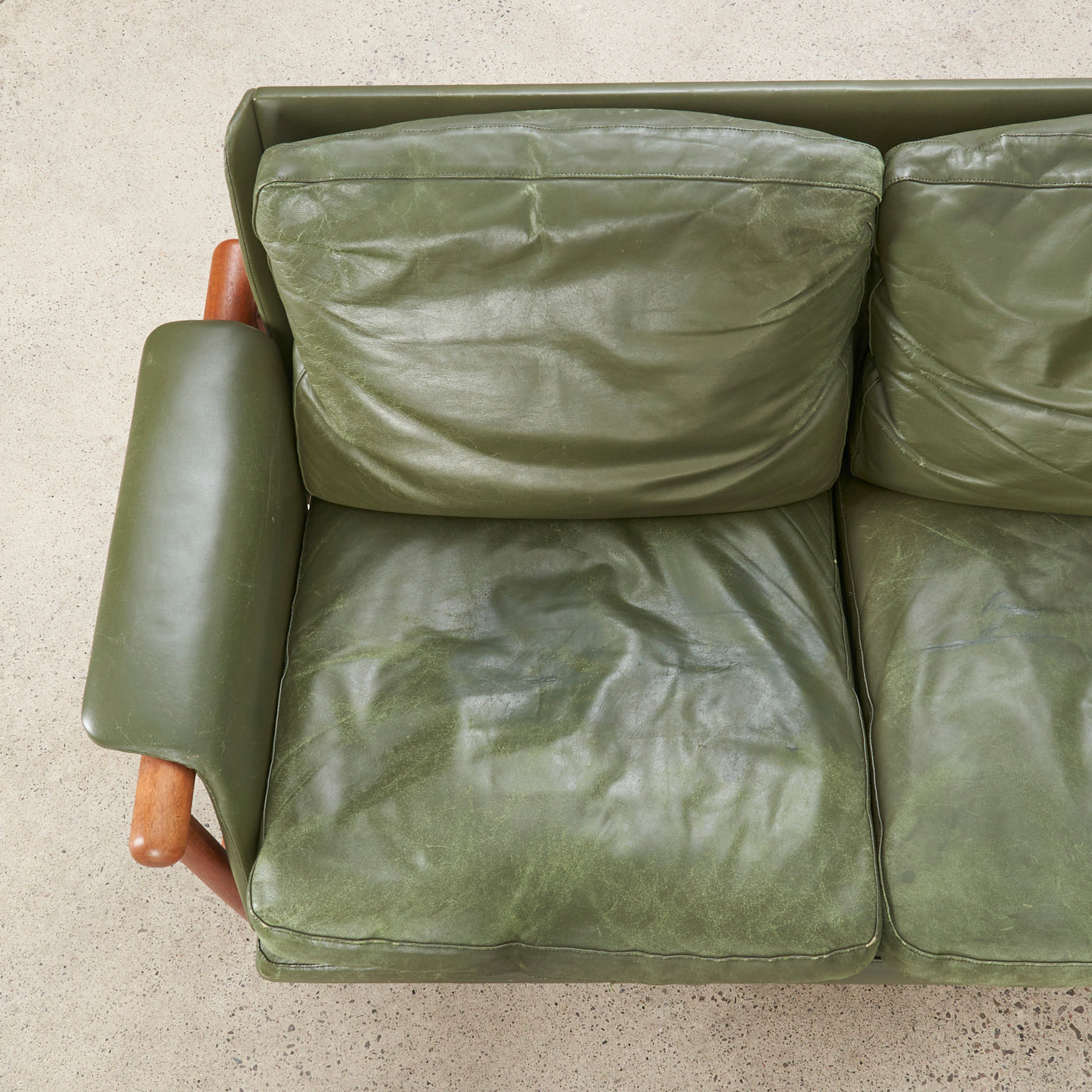 Teak & Leather Sofa by Illum Wikkelsø, Denmark