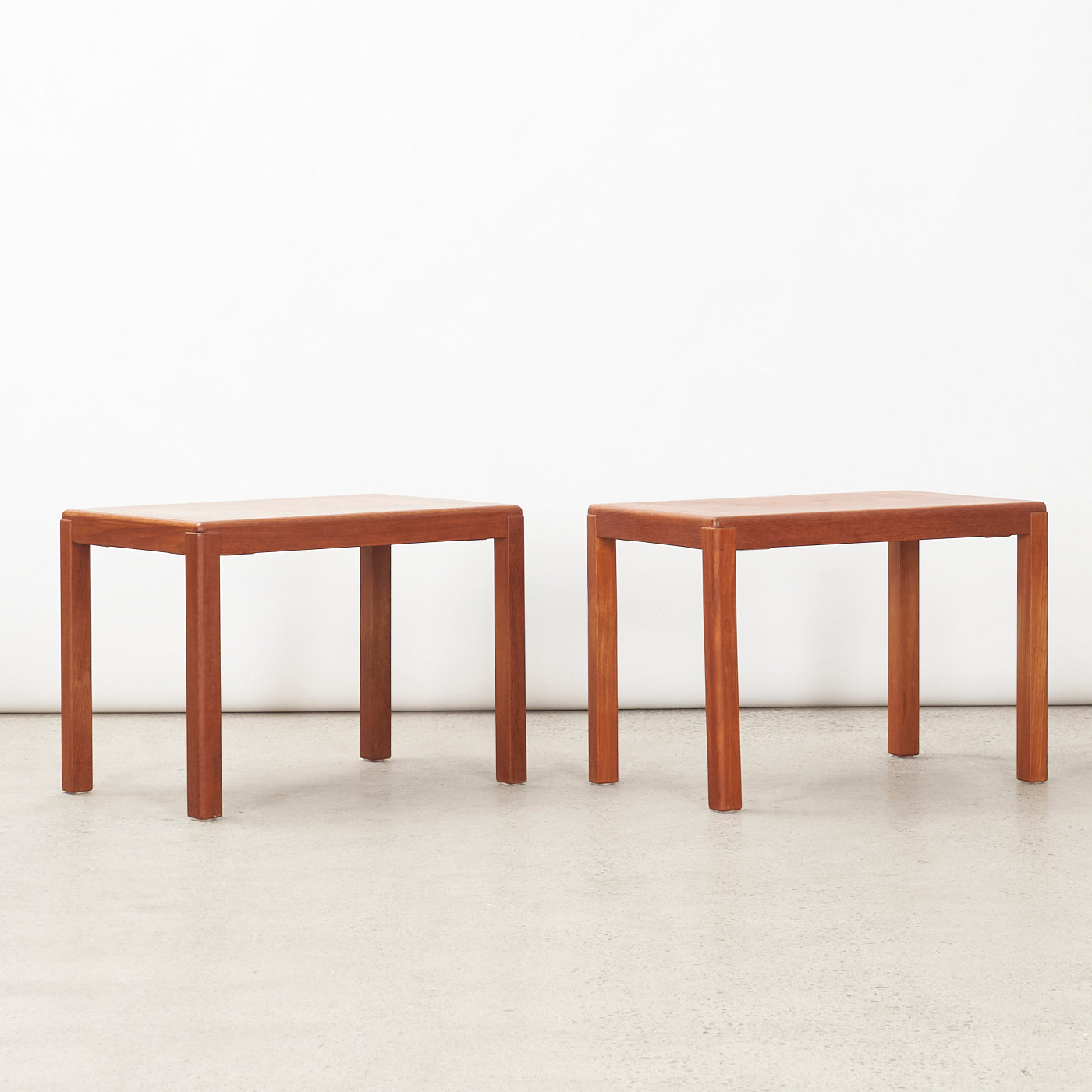 Pair of Teak Side Tables by Vejle Stole Møbelfabrik, Denmark