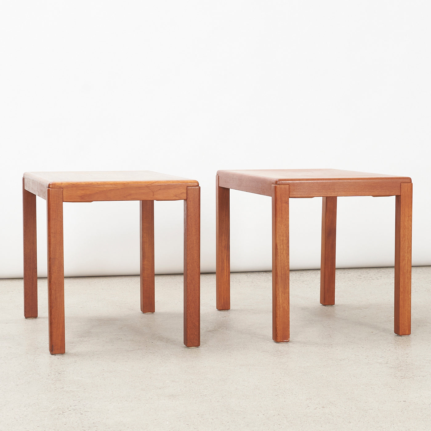 Pair of Teak Side Tables by Vejle Stole Møbelfabrik, Denmark