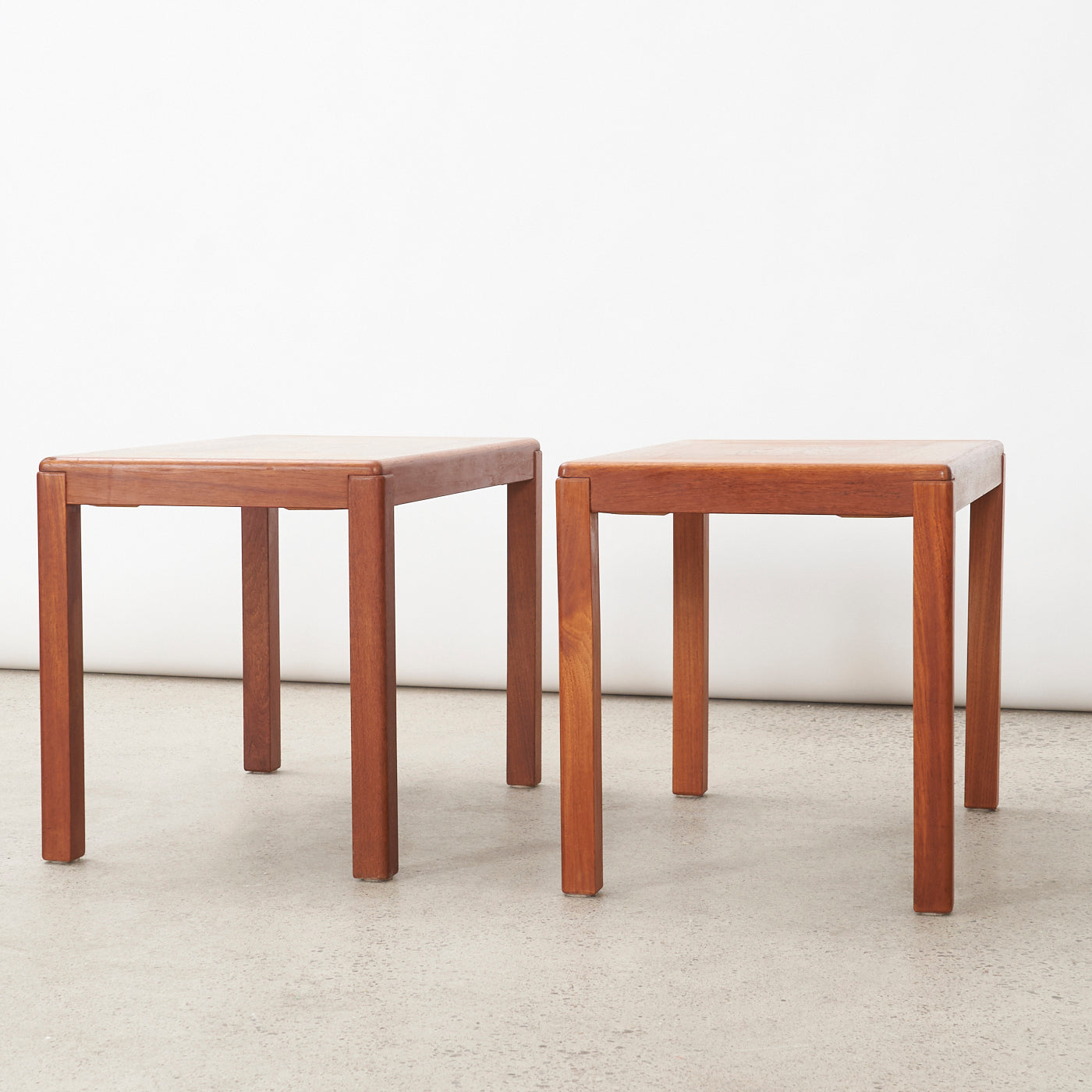 Pair of Teak Side Tables by Vejle Stole Møbelfabrik, Denmark