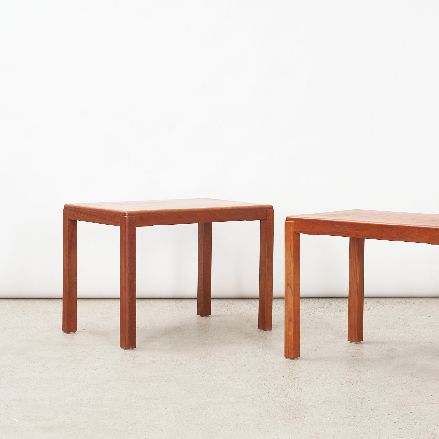 Pair of Teak Side Tables by Vejle Stole Møbelfabrik, Denmark