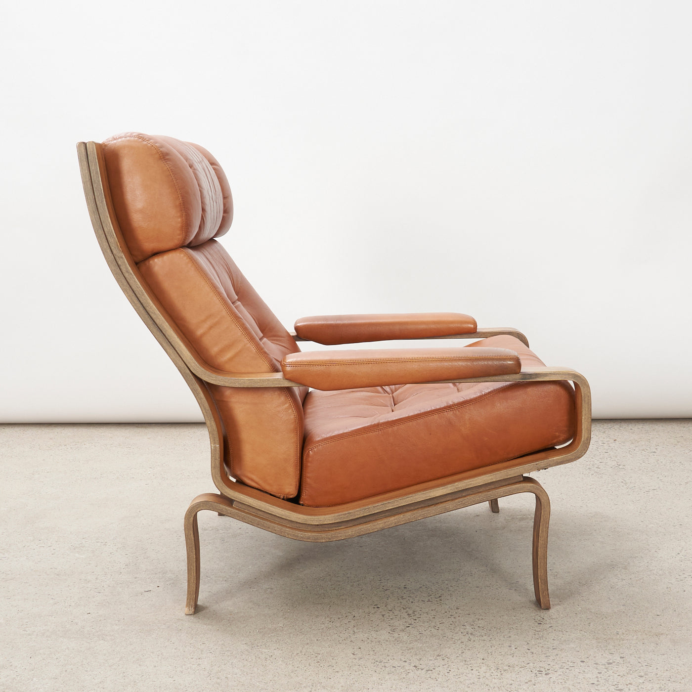'Palermo' Lounge chair & Ottoman by Pethrus Lindlöf for Lindlöfs Möbler, Sweden