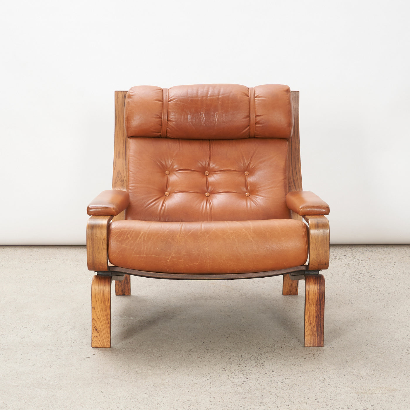 'Palermo' Lounge chair & Ottoman by Pethrus Lindlöf for Lindlöfs Möbler, Sweden