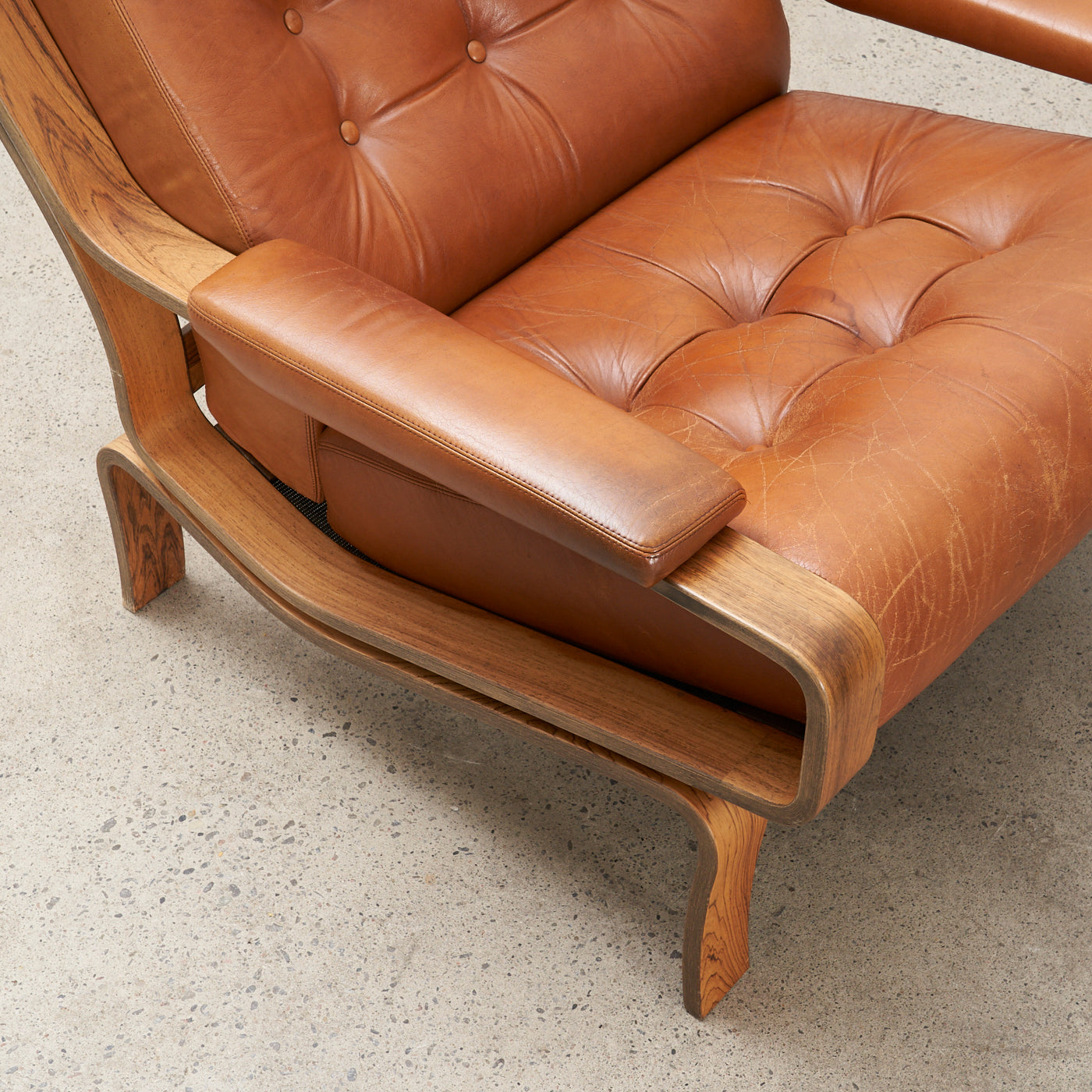 'Palermo' Lounge chair & Ottoman by Pethrus Lindlöf for Lindlöfs Möbler, Sweden