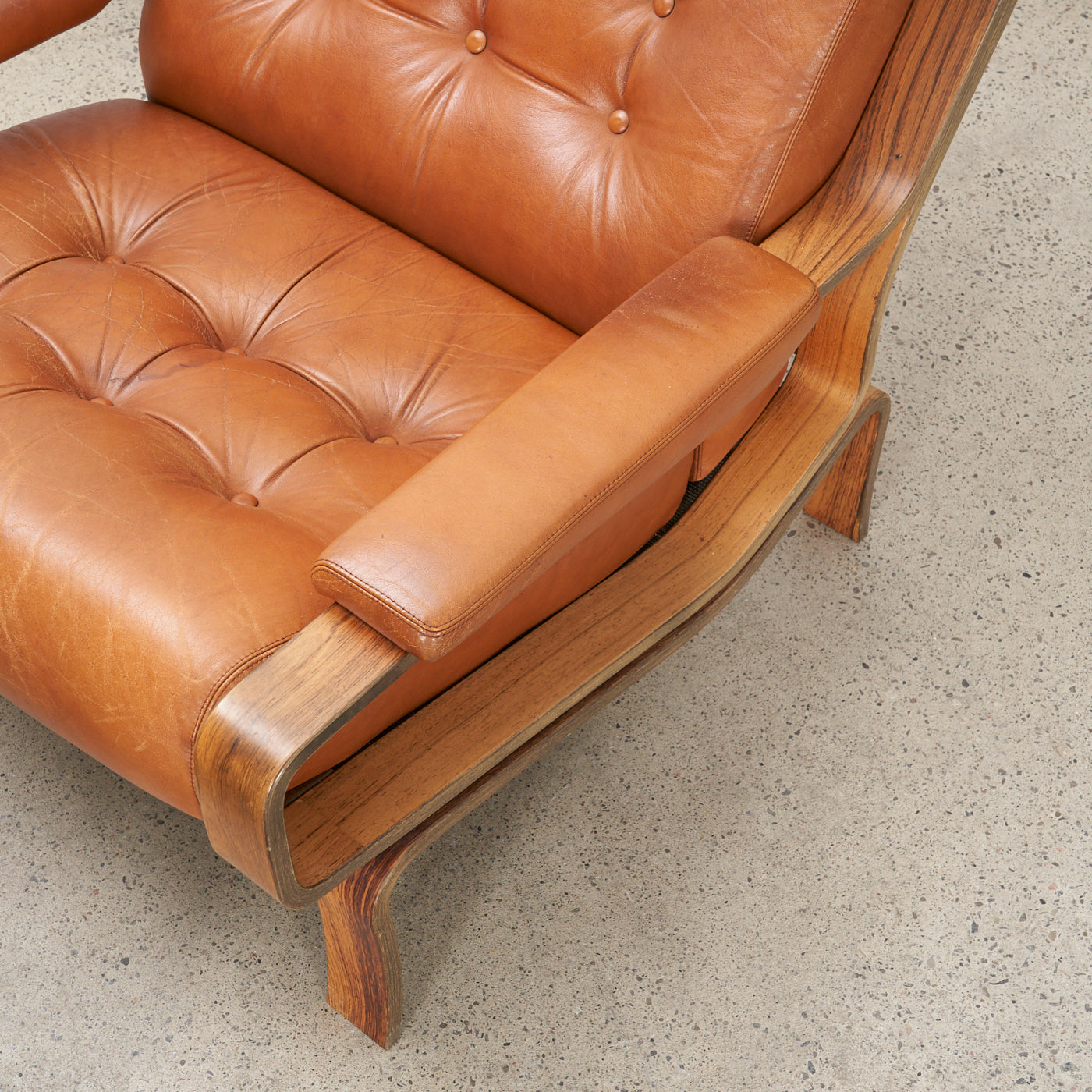 'Palermo' Lounge chair & Ottoman by Pethrus Lindlöf for Lindlöfs Möbler, Sweden