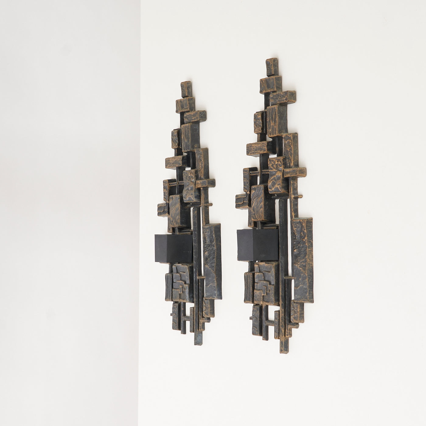 Pair of Vintage Brutalist Plastic Wall Sconces by Dart Industries