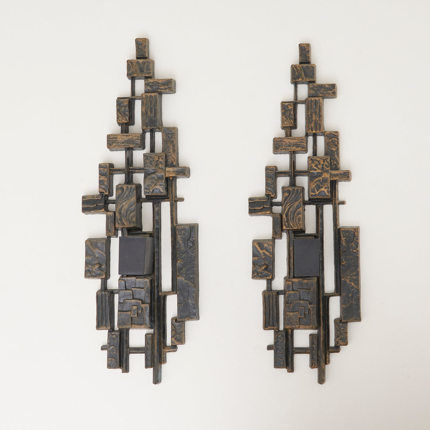 Pair of Vintage Brutalist Plastic Wall Sconces by Dart Industries