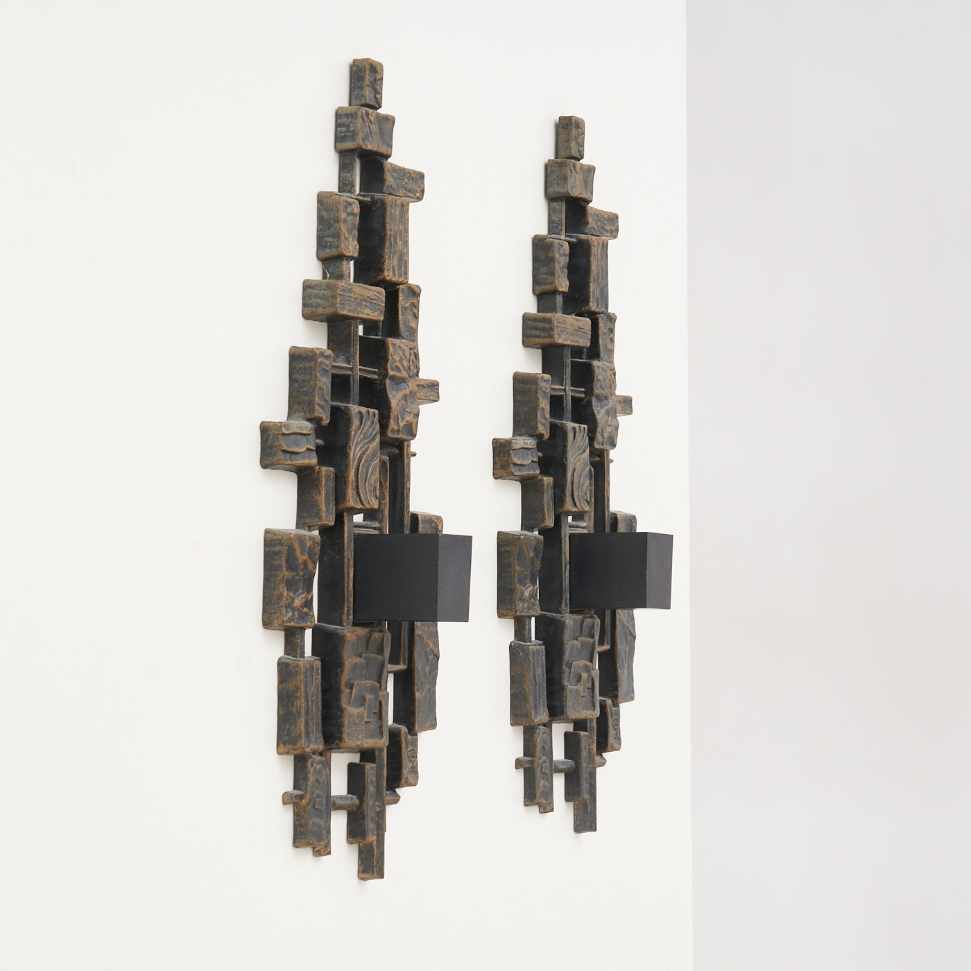 Pair of Vintage Brutalist Plastic Wall Sconces by Dart Industries