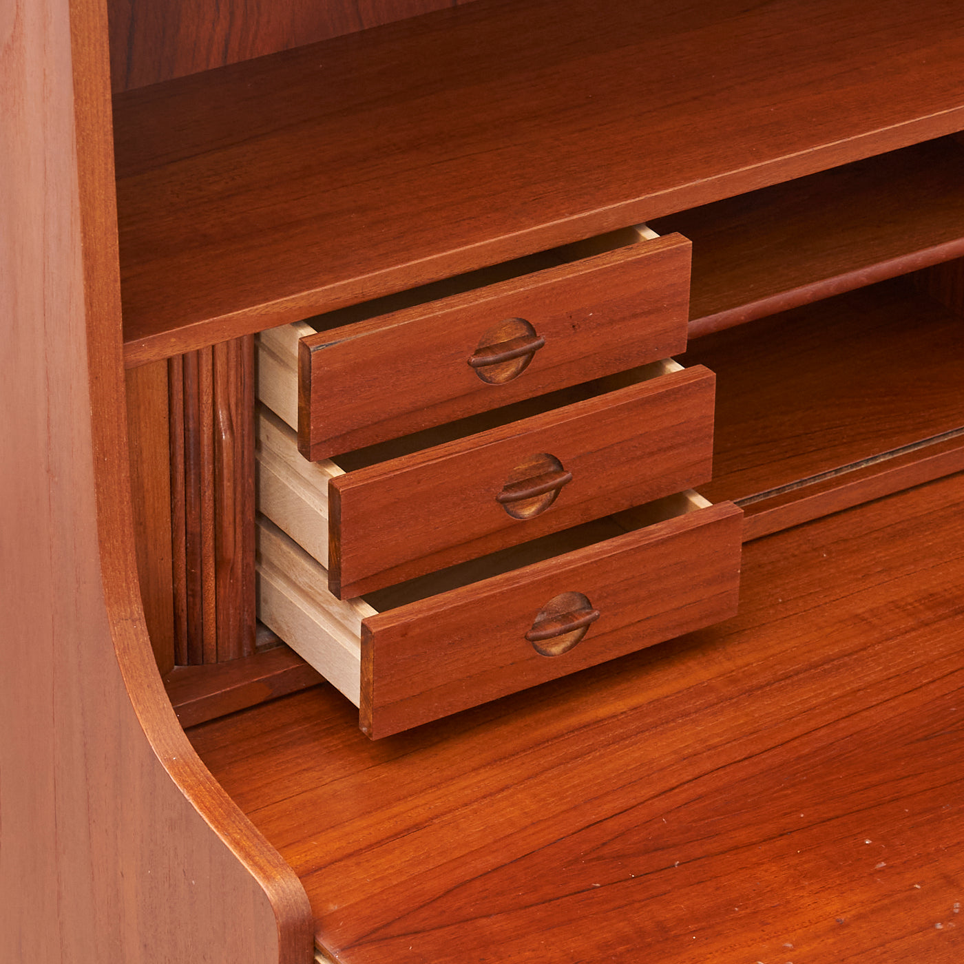 Teak Secretary Desk by Johannes Sorth for Bornholms Möbelfabrik, Denmark