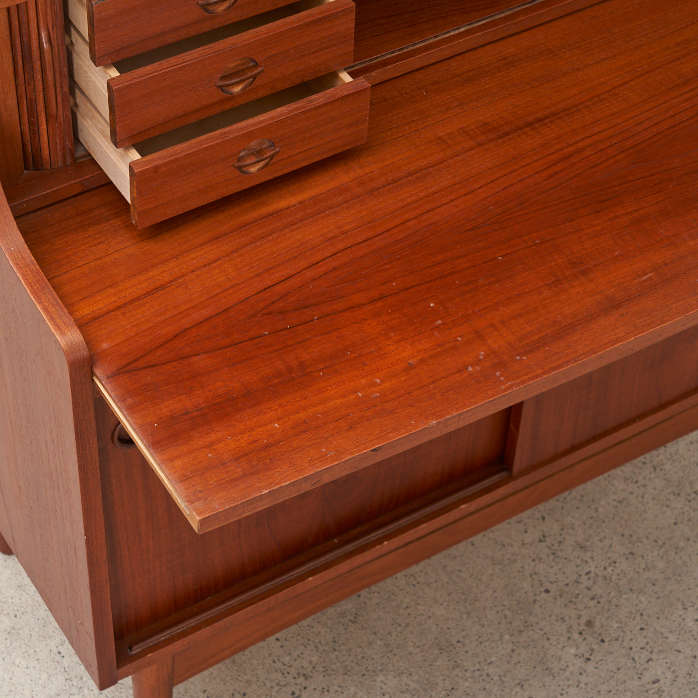 Teak Secretary Desk by Johannes Sorth for Bornholms Möbelfabrik, Denmark