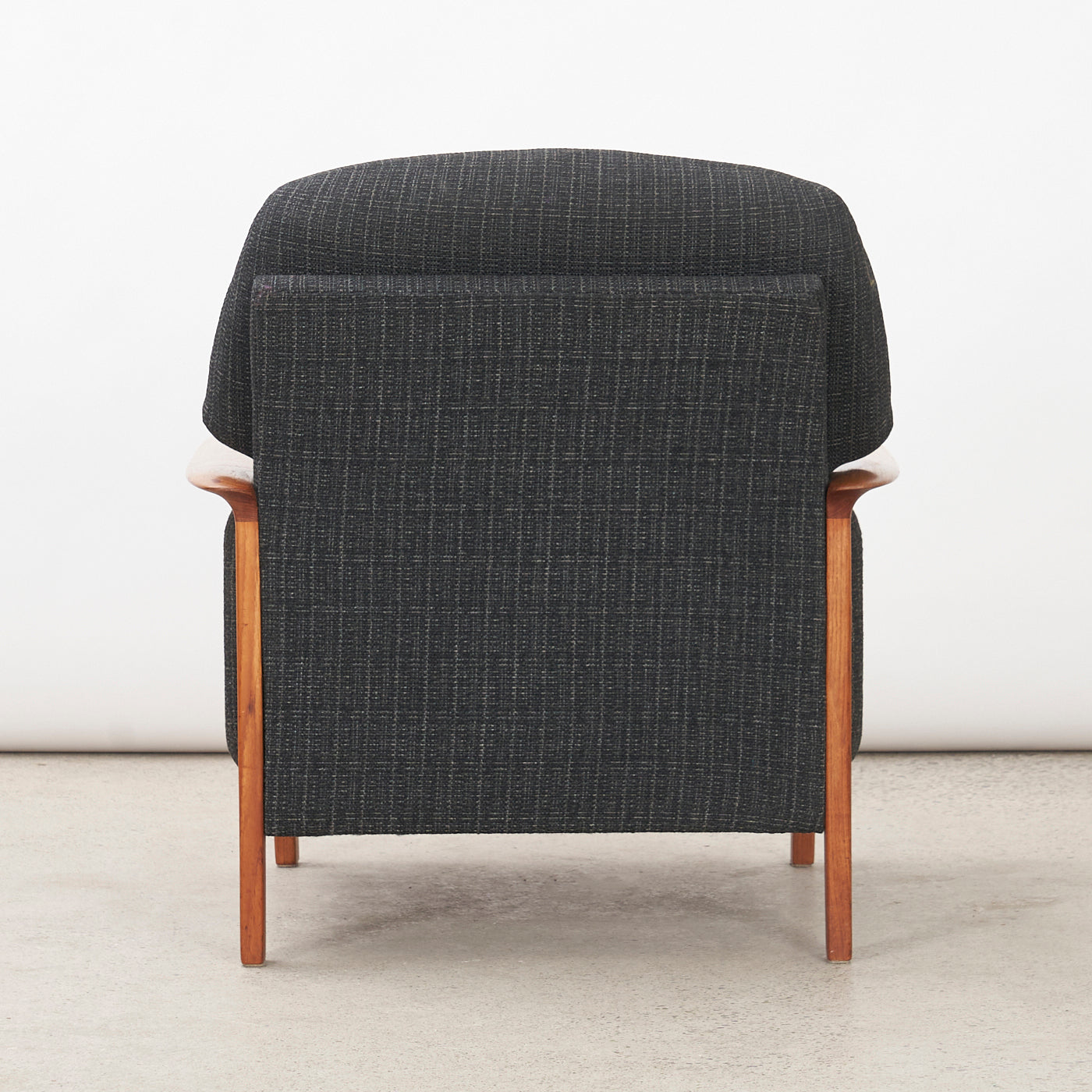 Upholstered Teak Lounge Chair