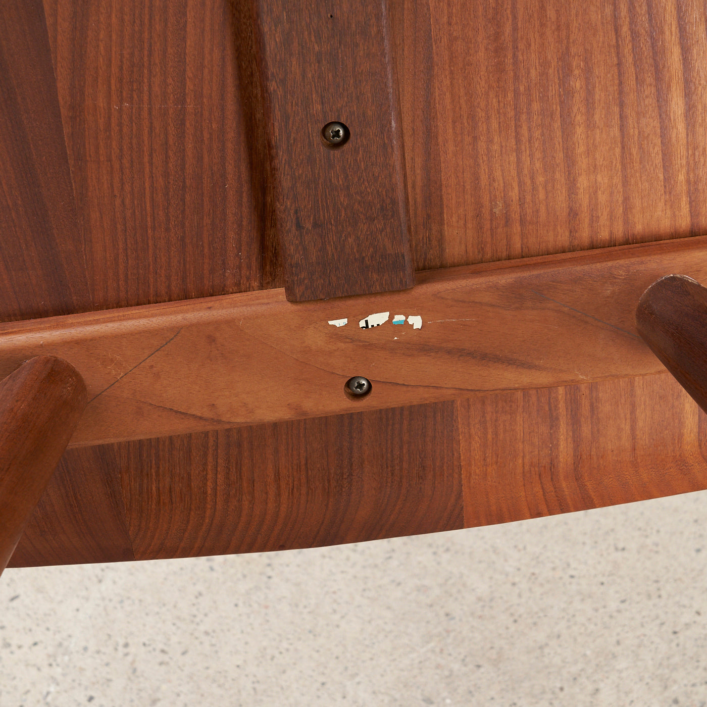 Triangular Solid Teak Side Table by Imperial