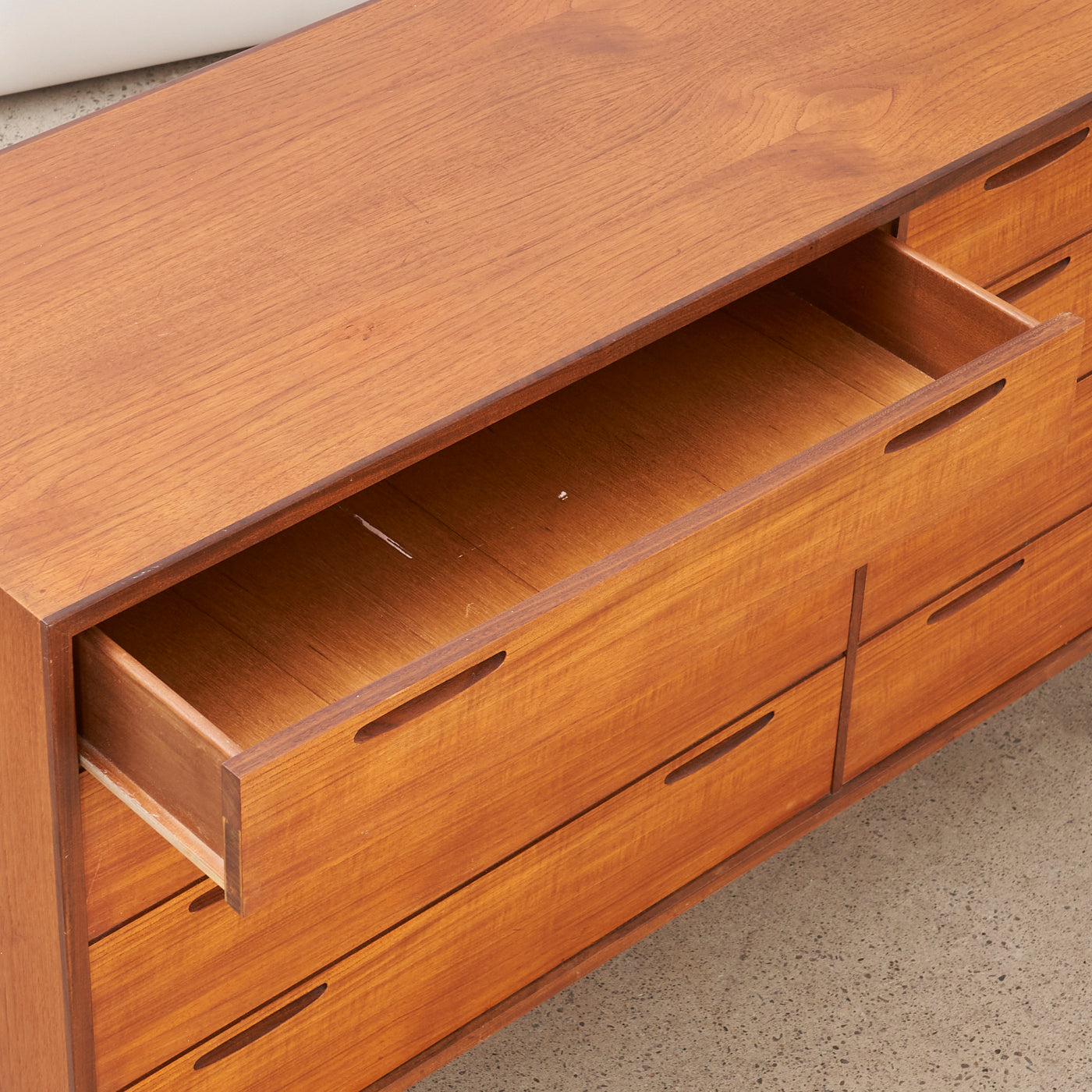 Teak 8-Drawer Dresser by Ib Kofod Larsen for Brande Møbelfabrik, Denmark