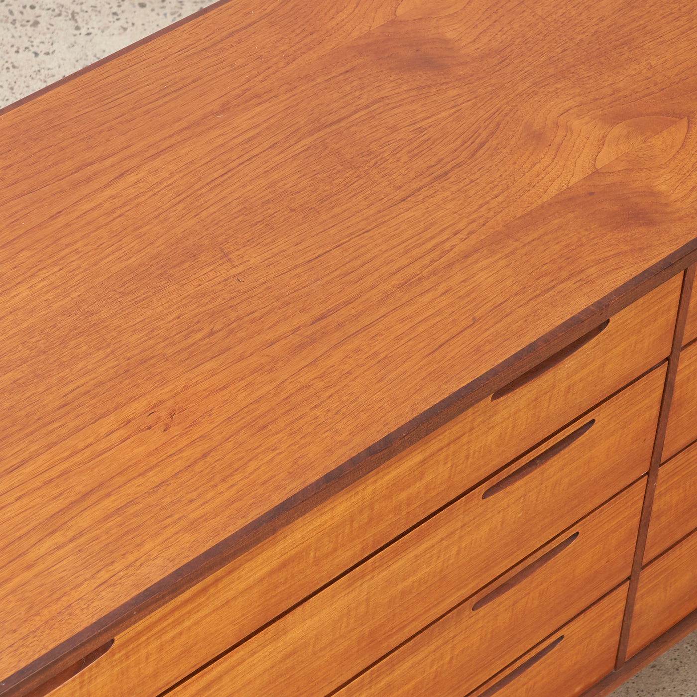 Teak 8-Drawer Dresser by Ib Kofod Larsen for Brande Møbelfabrik, Denmark