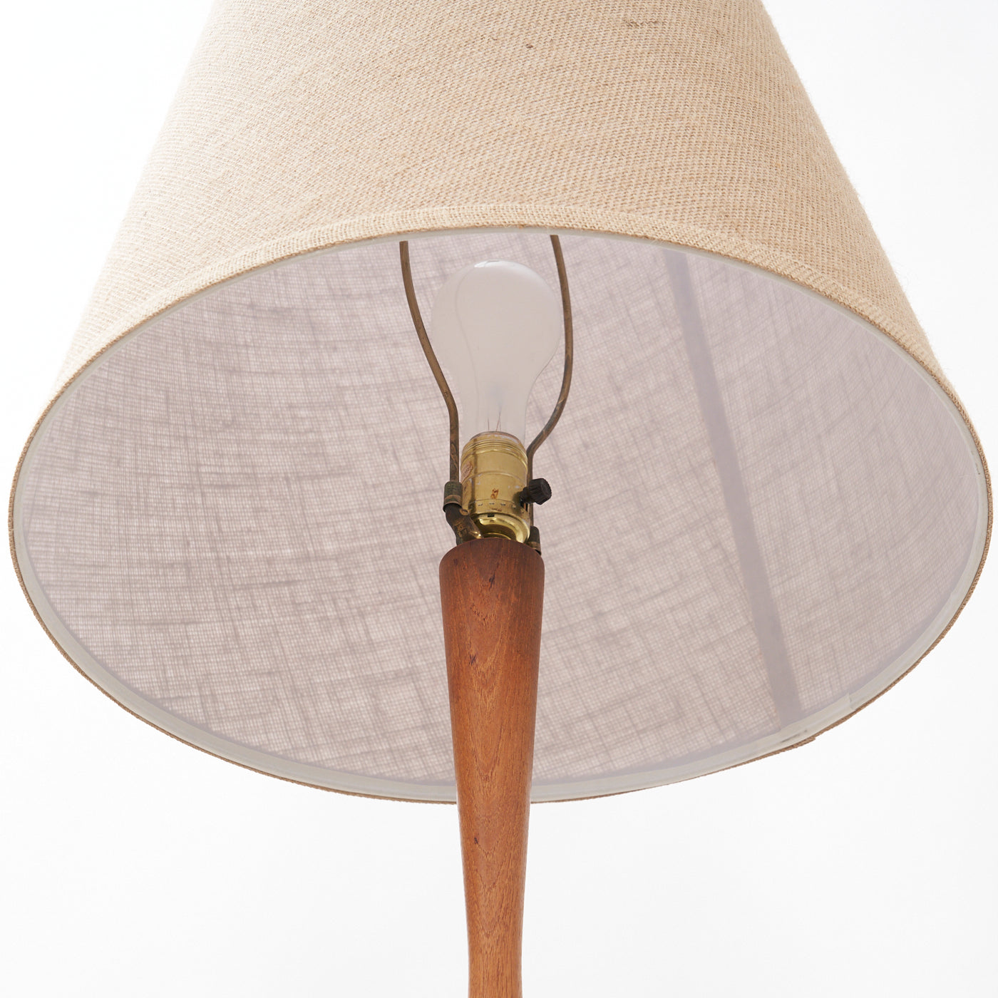 Teak Floor Lamp w/ Table
