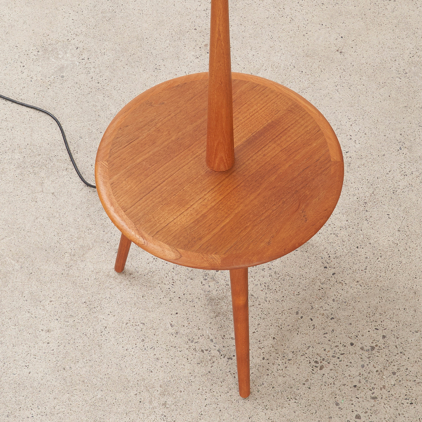 Teak Floor Lamp w/ Table