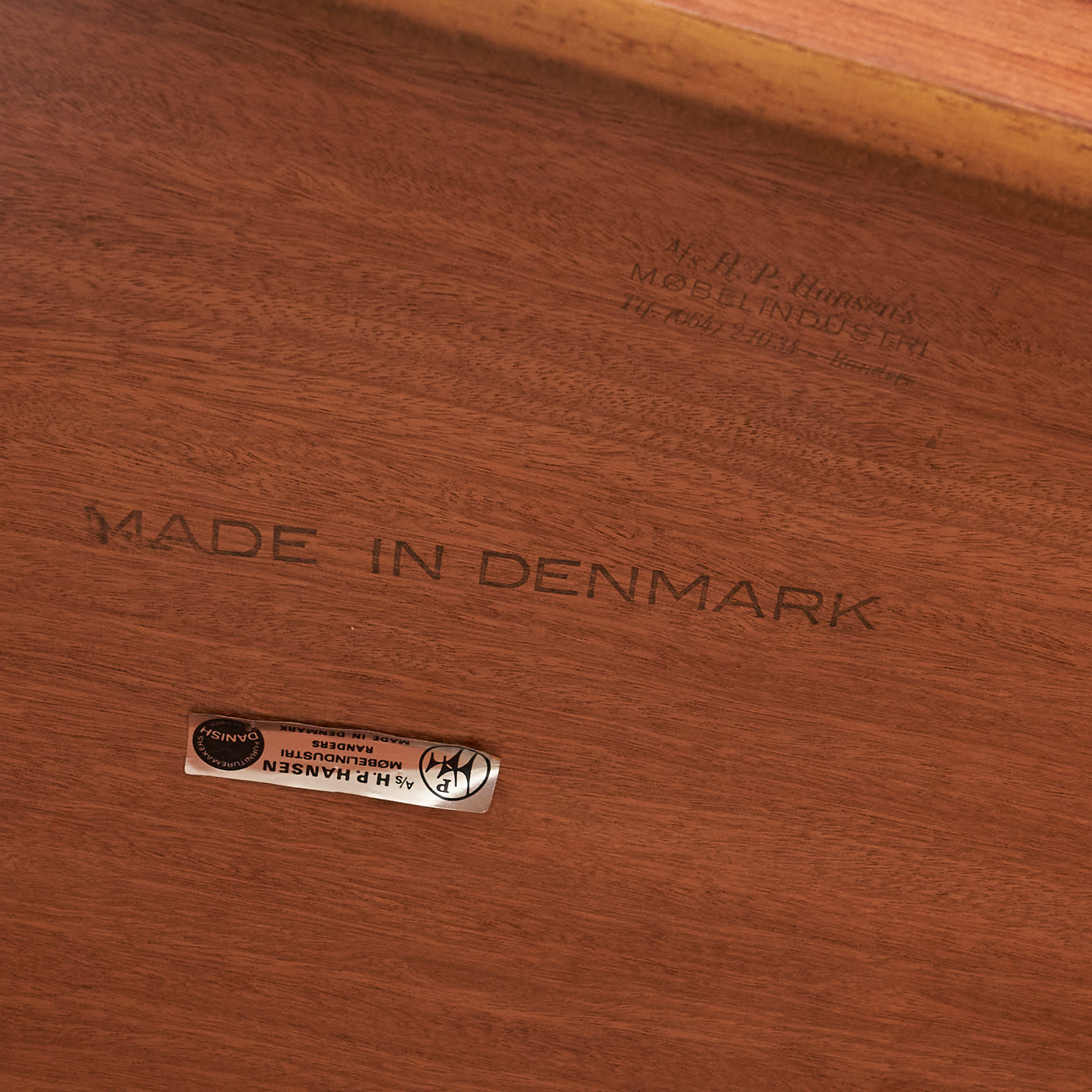 Teak 'Bullet' Desk by H.P. Hansen Møbelindustri, Denmark