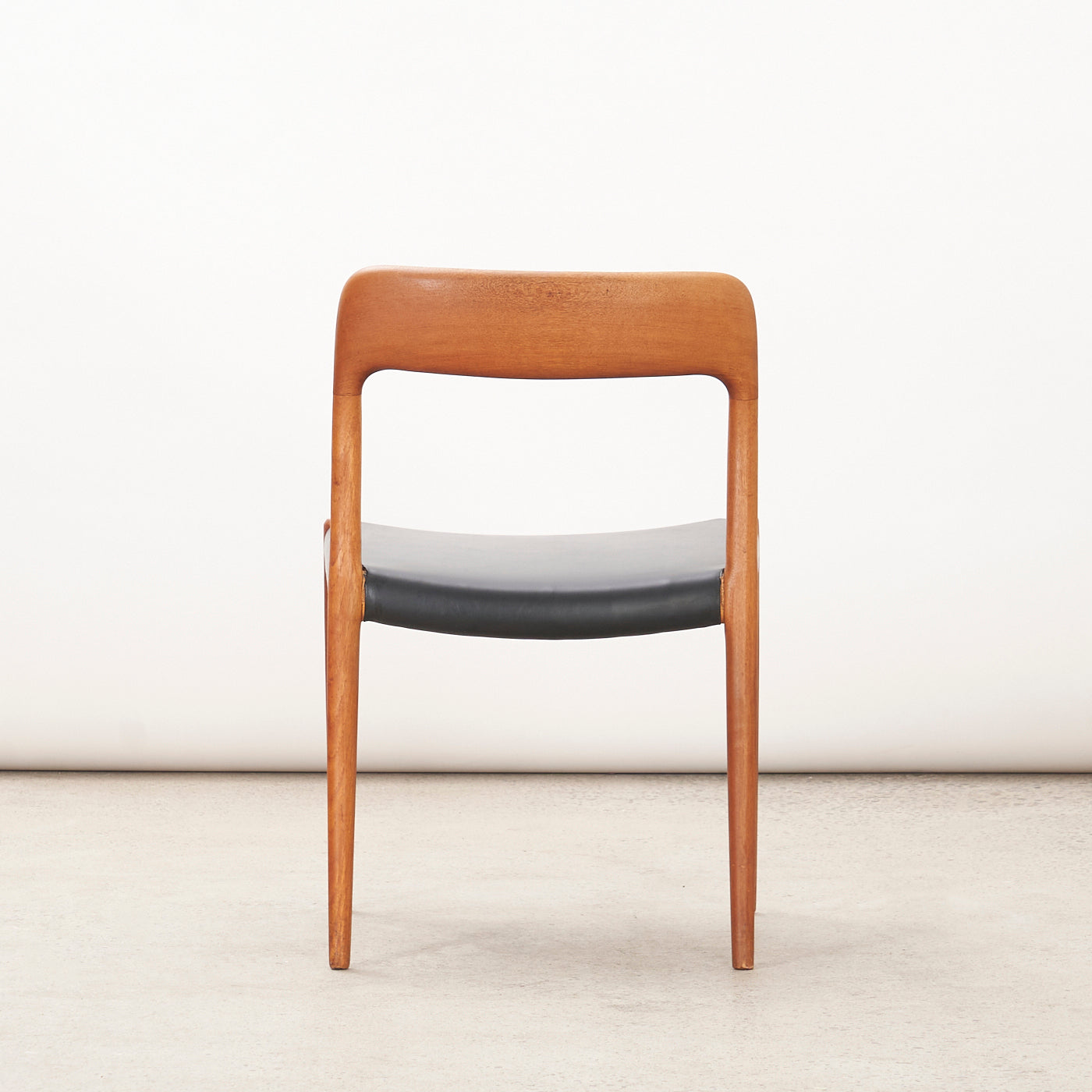 Set of 4 Teak & Vinyl 'No. 75' Dining Chairs by Niels O. Møller for J.L. Møller, Denmark