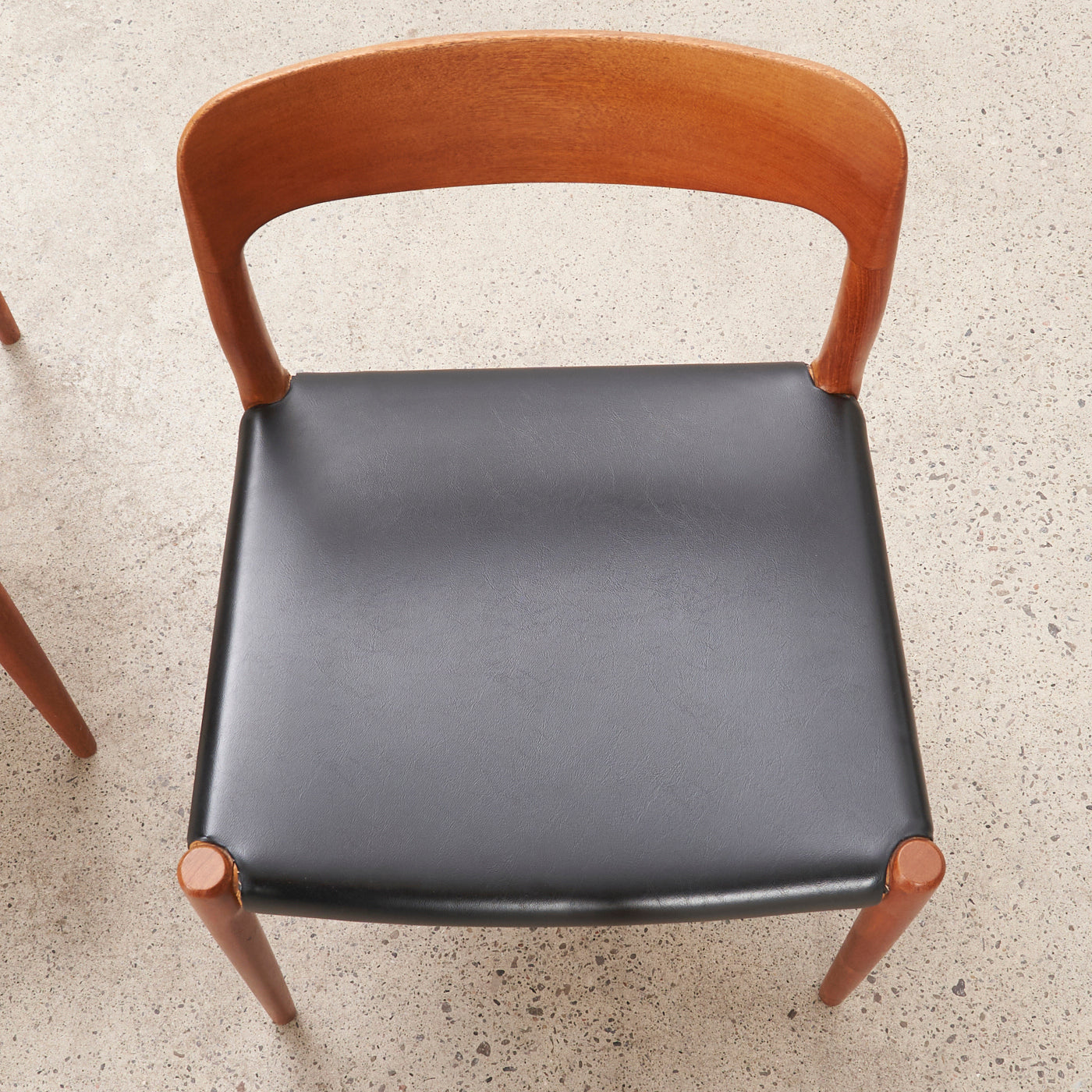 Set of 4 Teak & Vinyl 'No. 75' Dining Chairs by Niels O. Møller for J.L. Møller, Denmark