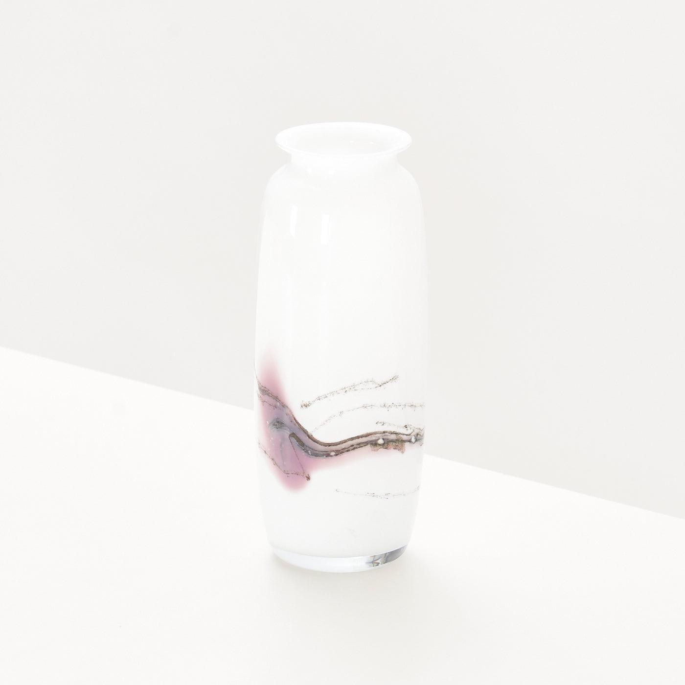 Small Art Glass Sakura Vase by Holmegaard, Denmark
