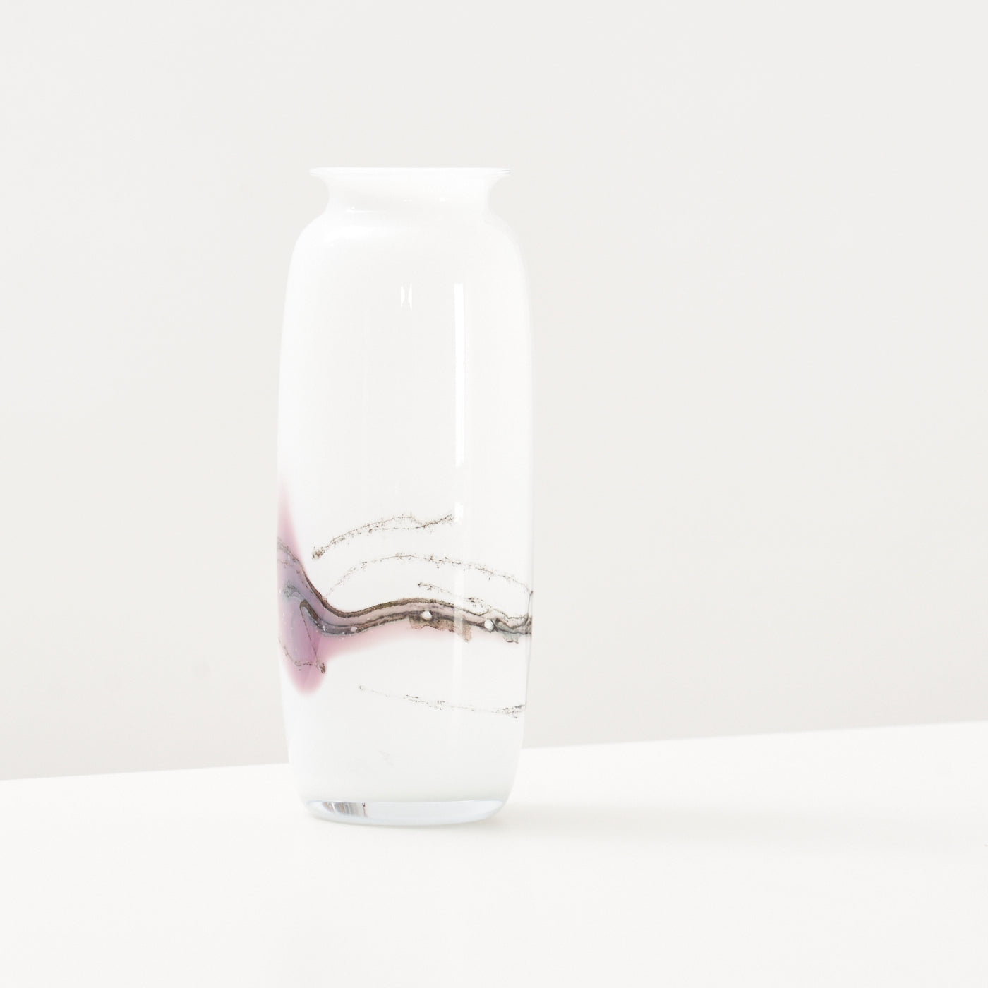 Small Art Glass Sakura Vase by Holmegaard, Denmark