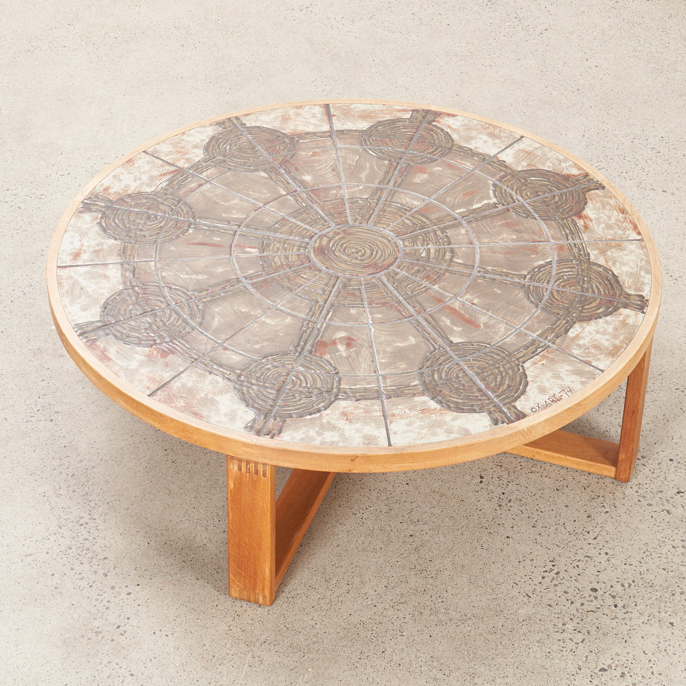 Teak Tile Top Coffee Table by Ox-Art for Trioh, Denmark