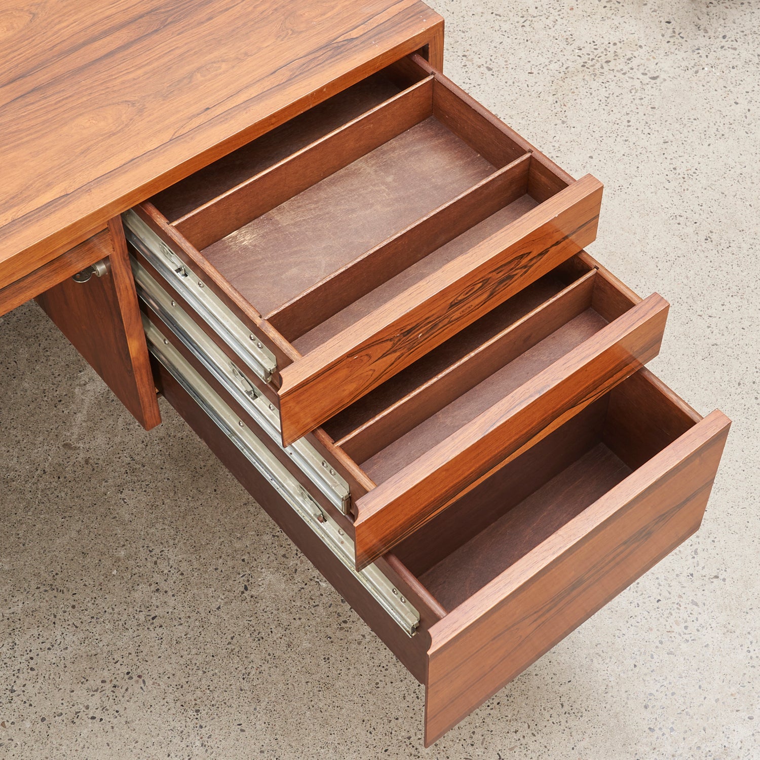 Modernist Rosewood & Chrome Desk by Scandiline