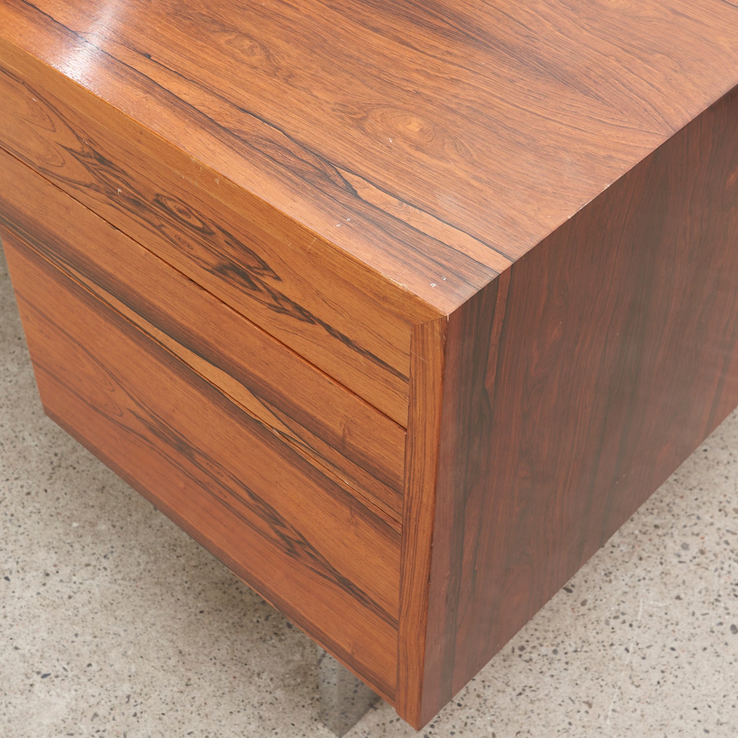 Modernist Rosewood & Chrome Desk by Scandiline