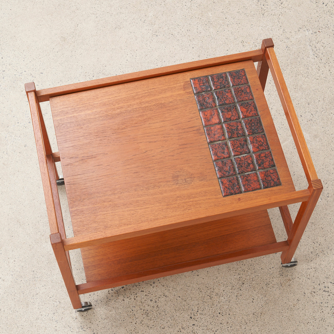 Teak Tile Top Bar Cart, Denmark