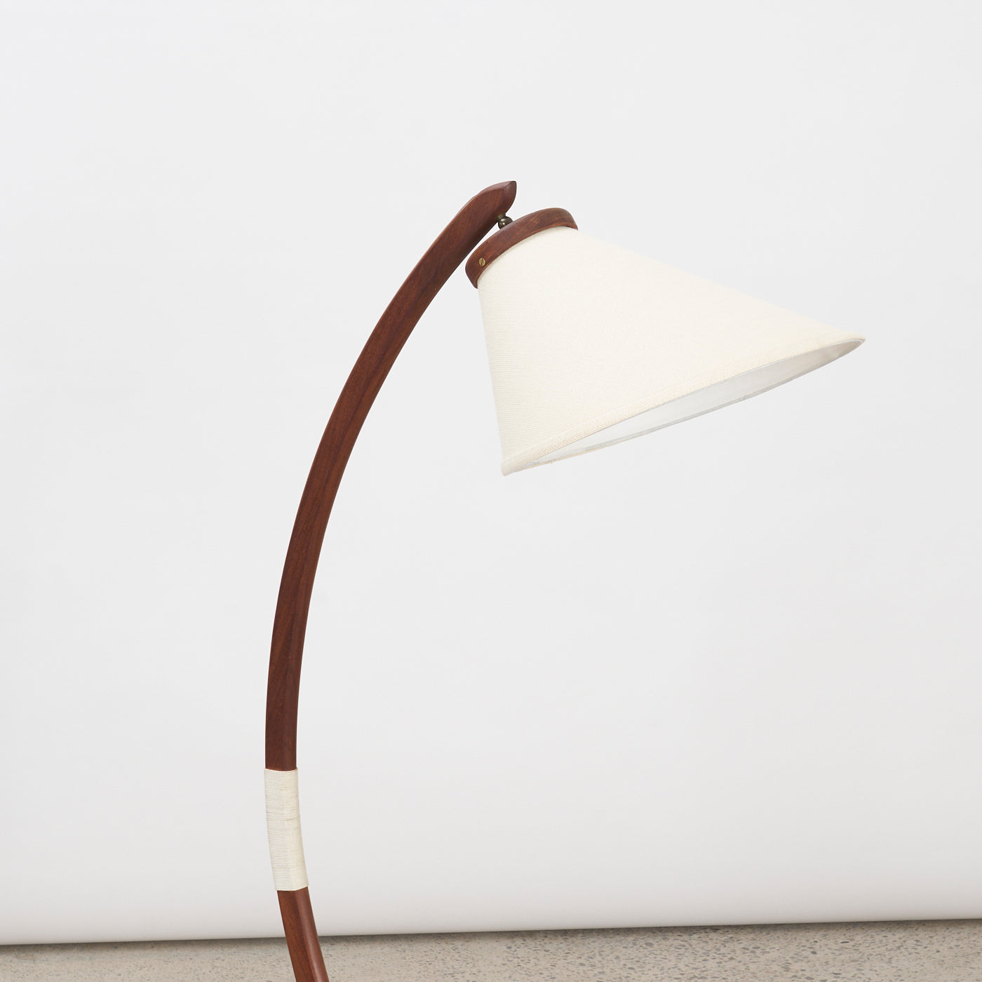 Teak Tripod Arc Lamp
