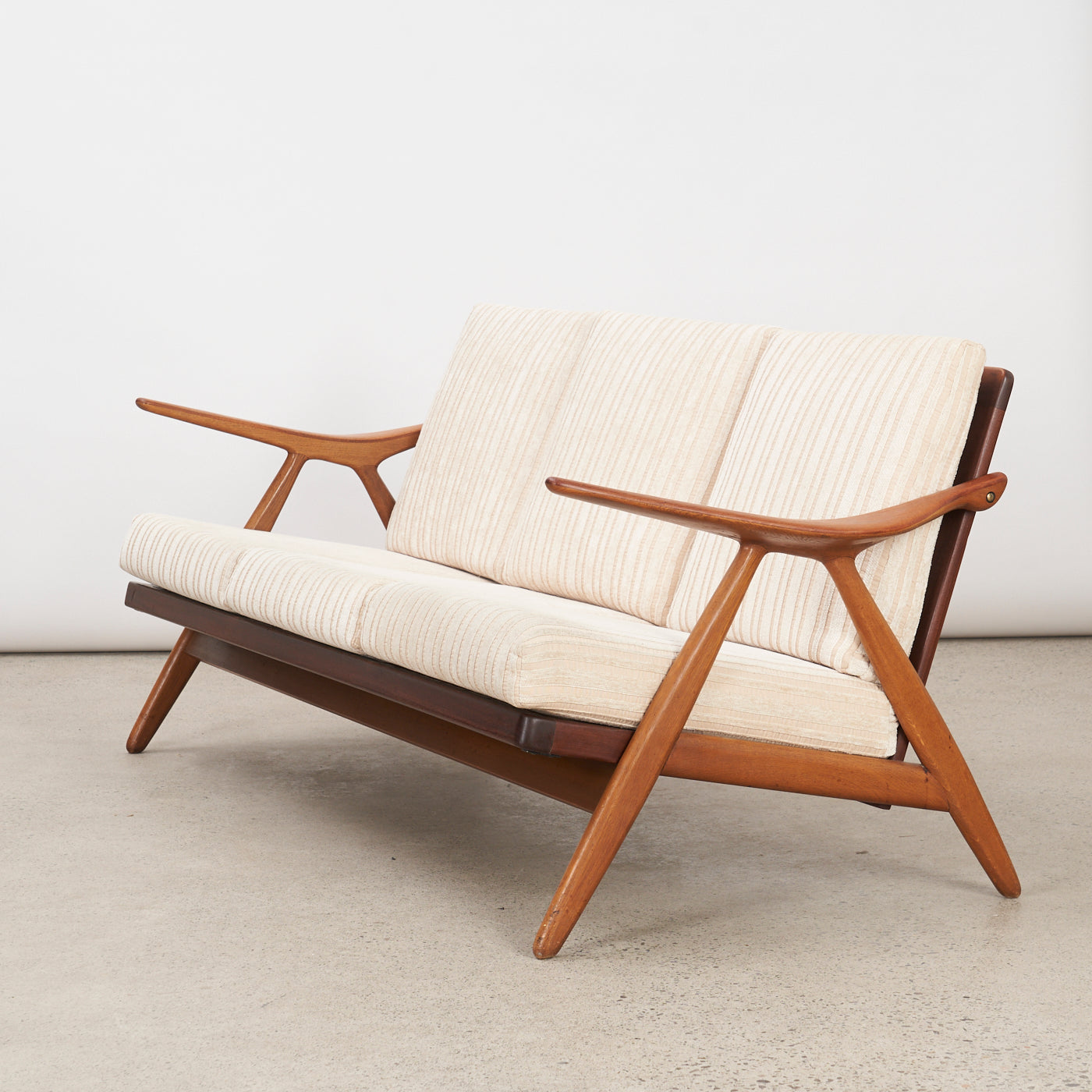 Oak & Teak 3 Seater Sofa by Arne Hovmand-Olsen for Komfort, Denmark